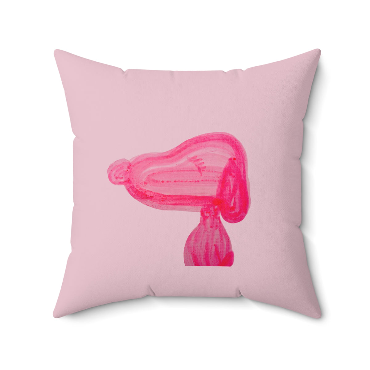 Pink Bubble Gum Pop Art Puppy Dog Square Decorative Throw Pillow -  Dopamine Decorative Pillow for Dog Lovers