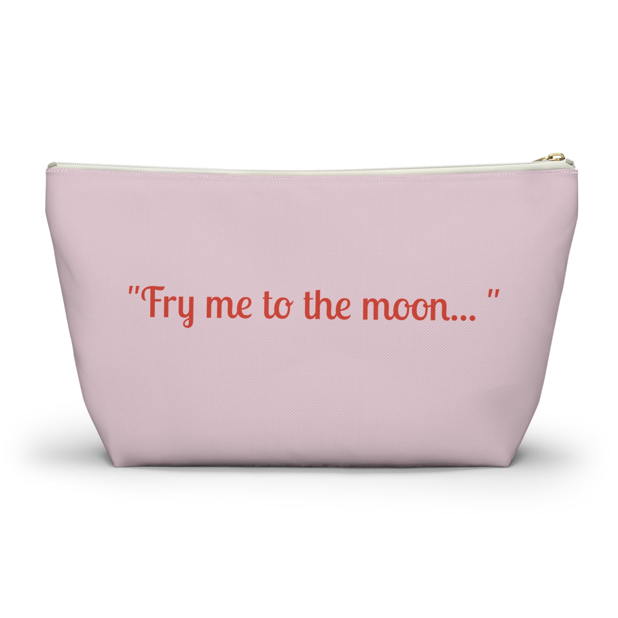 Cute Pink Fun French Fry Makeup Accessories Pouch Zipper Bag Day or Travel Small & Large