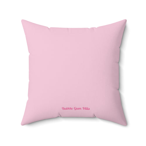 Anxious Pop Art Chihuahua Dog Square Pillow — Whimsical Pink Decorative Throw Pillow