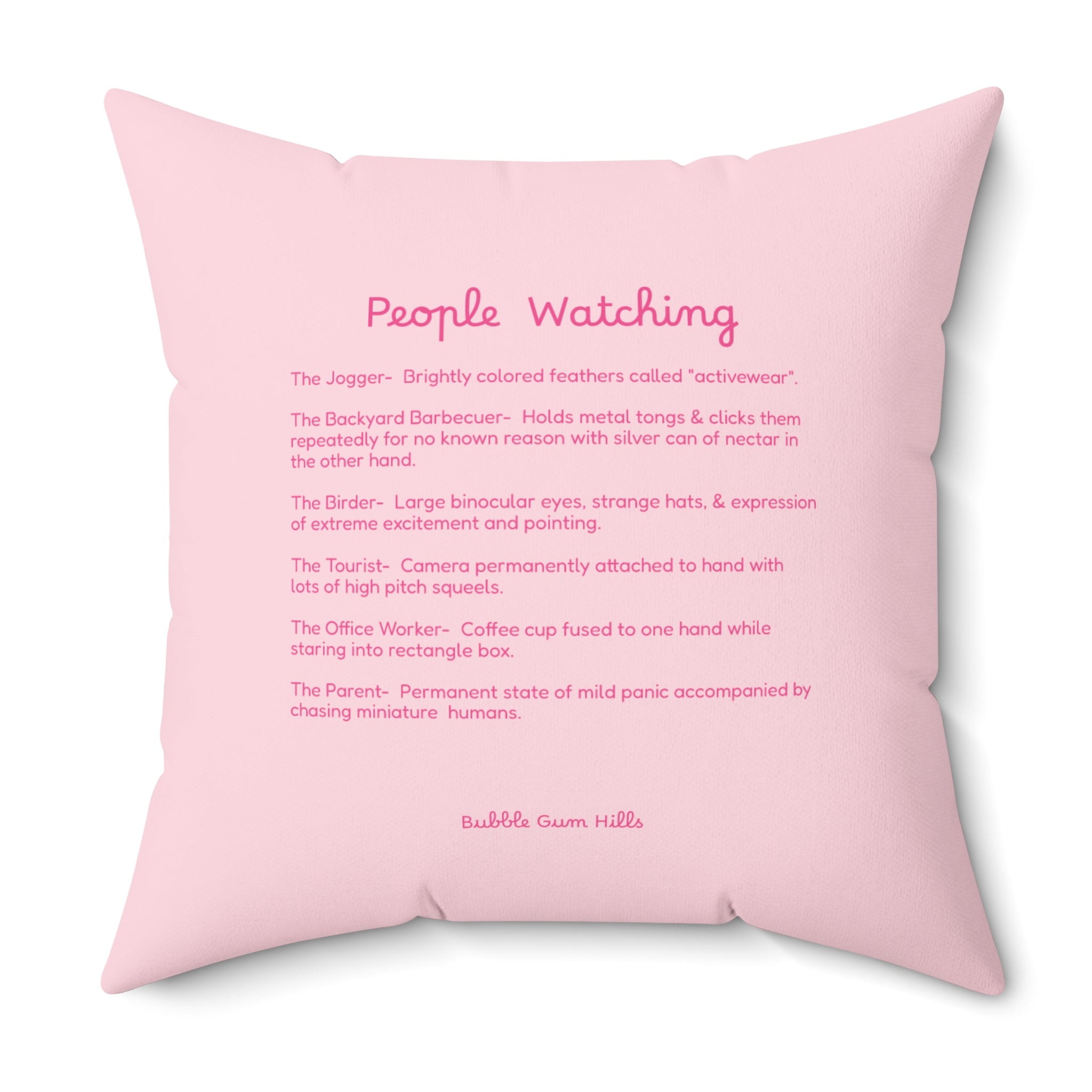 "The People Watching" Birds Decorative Throw Pillow