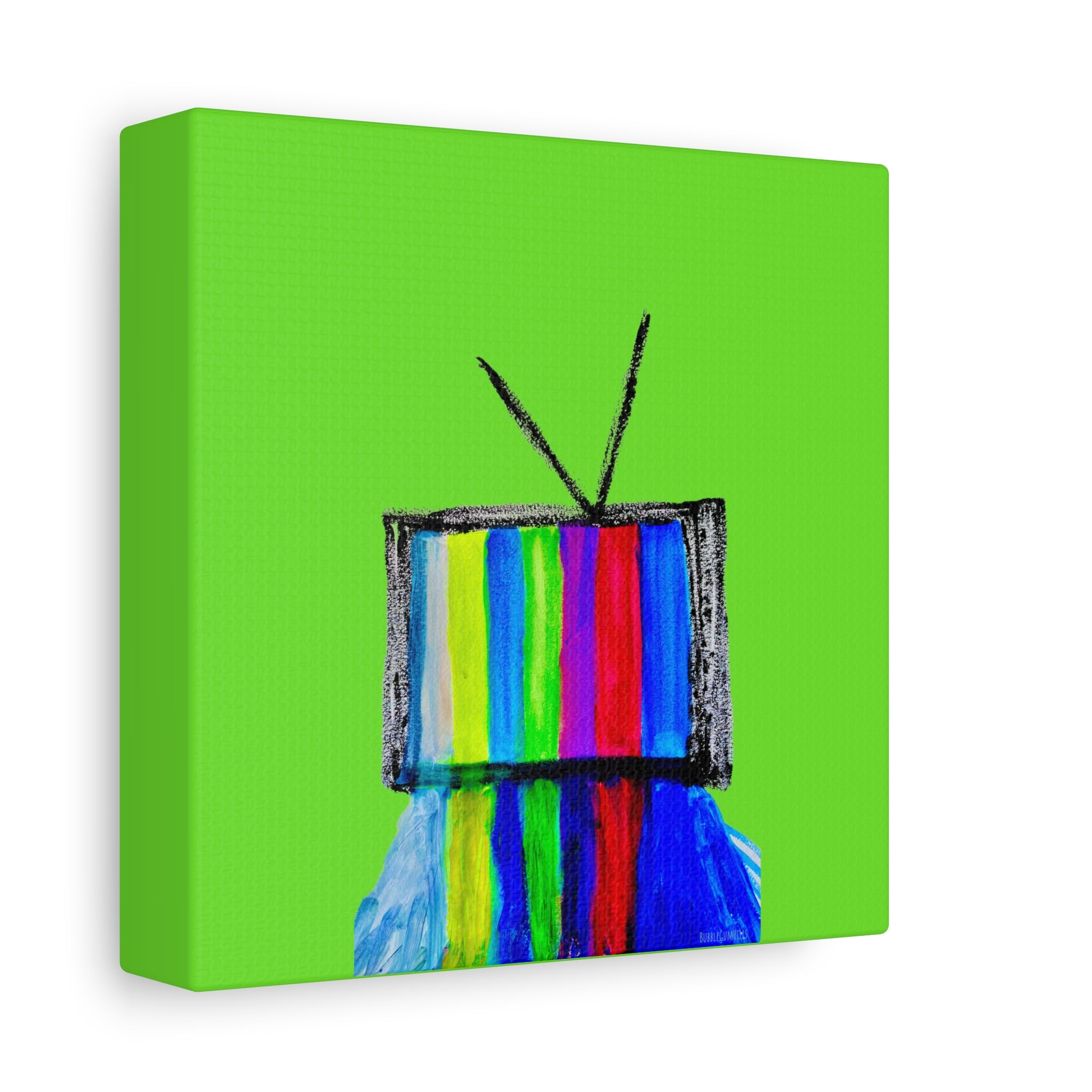 Retro TV Pop Matte Wall Art Canvas