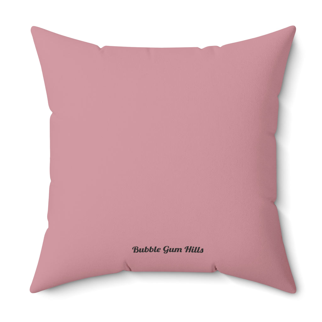 Cute Sleeping Blue French Bulldog Pillow — Pink Decorative Dog Throw Pillow