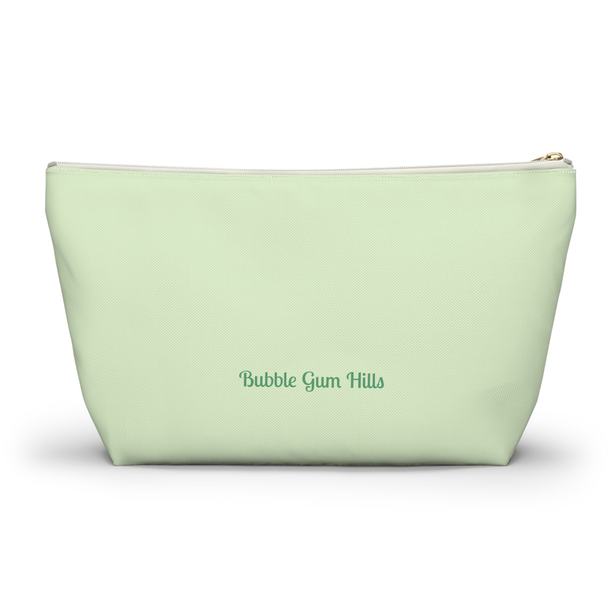 Shades of Green Bird Watercolor Zipper Accessory Makeup Day or Travel Cosmetic Pouch Bag