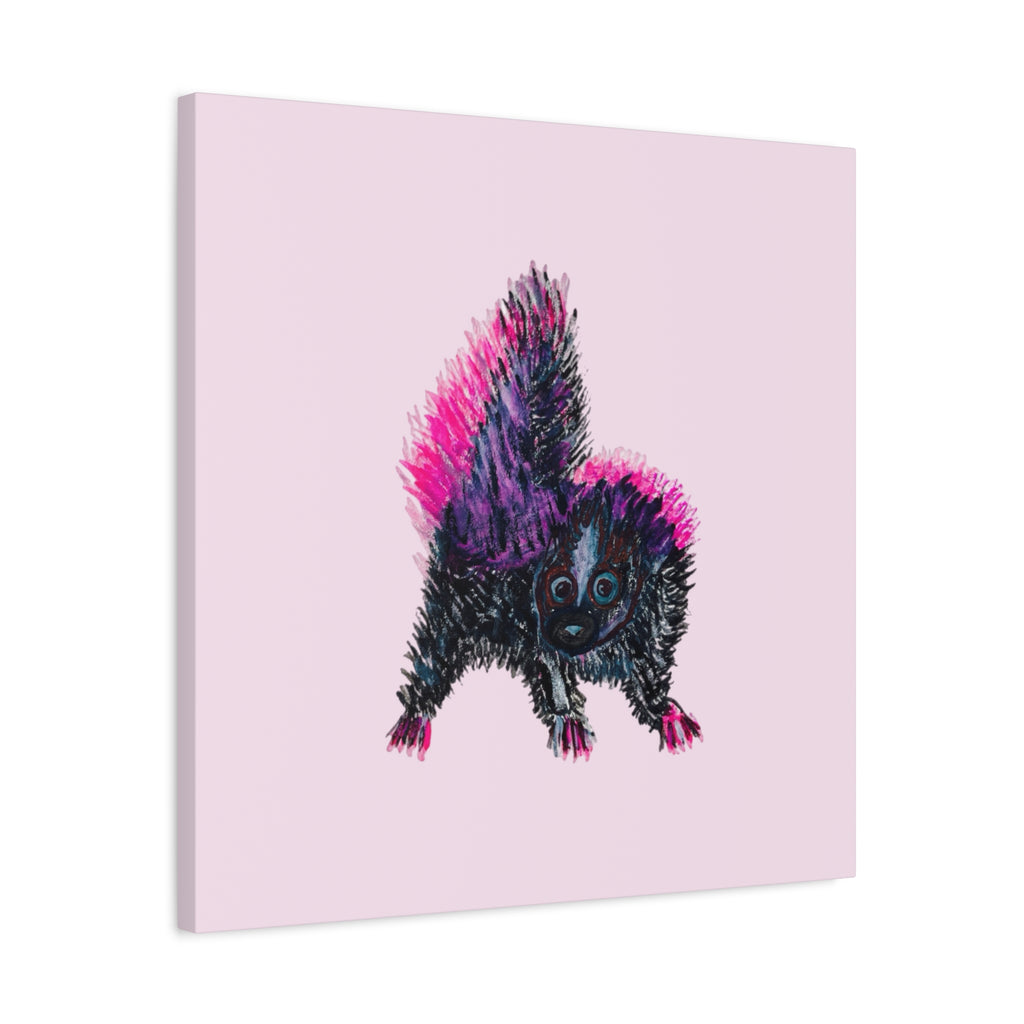 Pink Punk Skunk Matte Wall Art Canvas