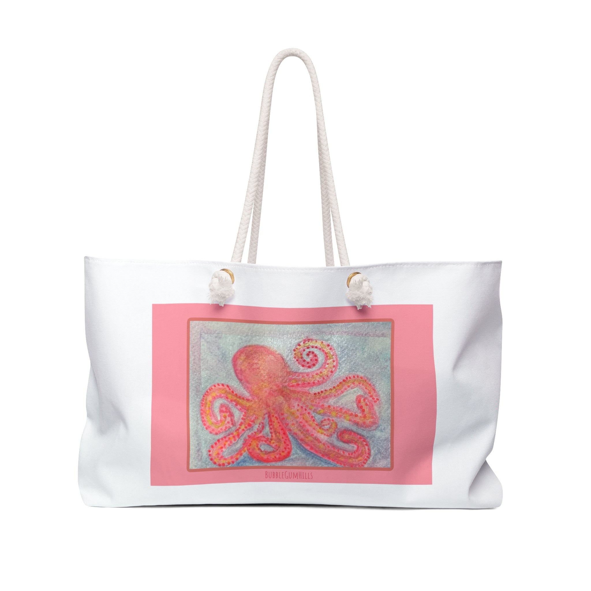Octopus Art Weekender Bag — Colorful Coral Sea Travel Tote