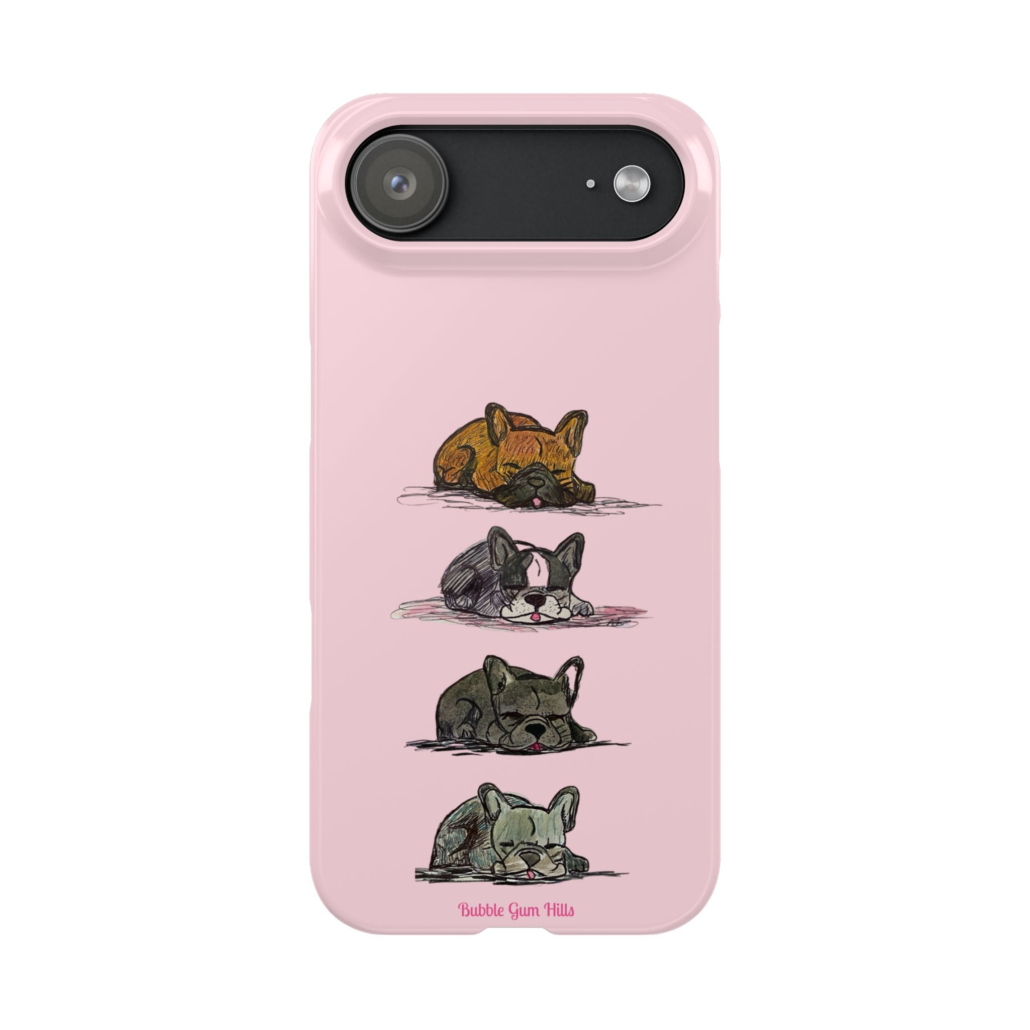 Sleeping French Bulldogs Slim Phone Case — Cute Nap Stack Pet iPhone Cover