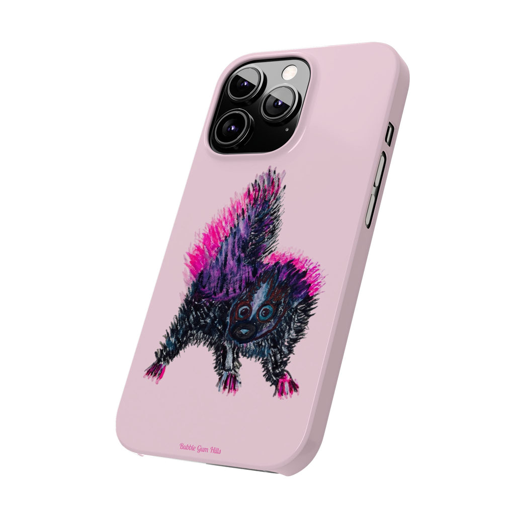 Pink Baby Punk Skunk Slim Mobile Phone Case — Cute Retro Animal Phone Cover