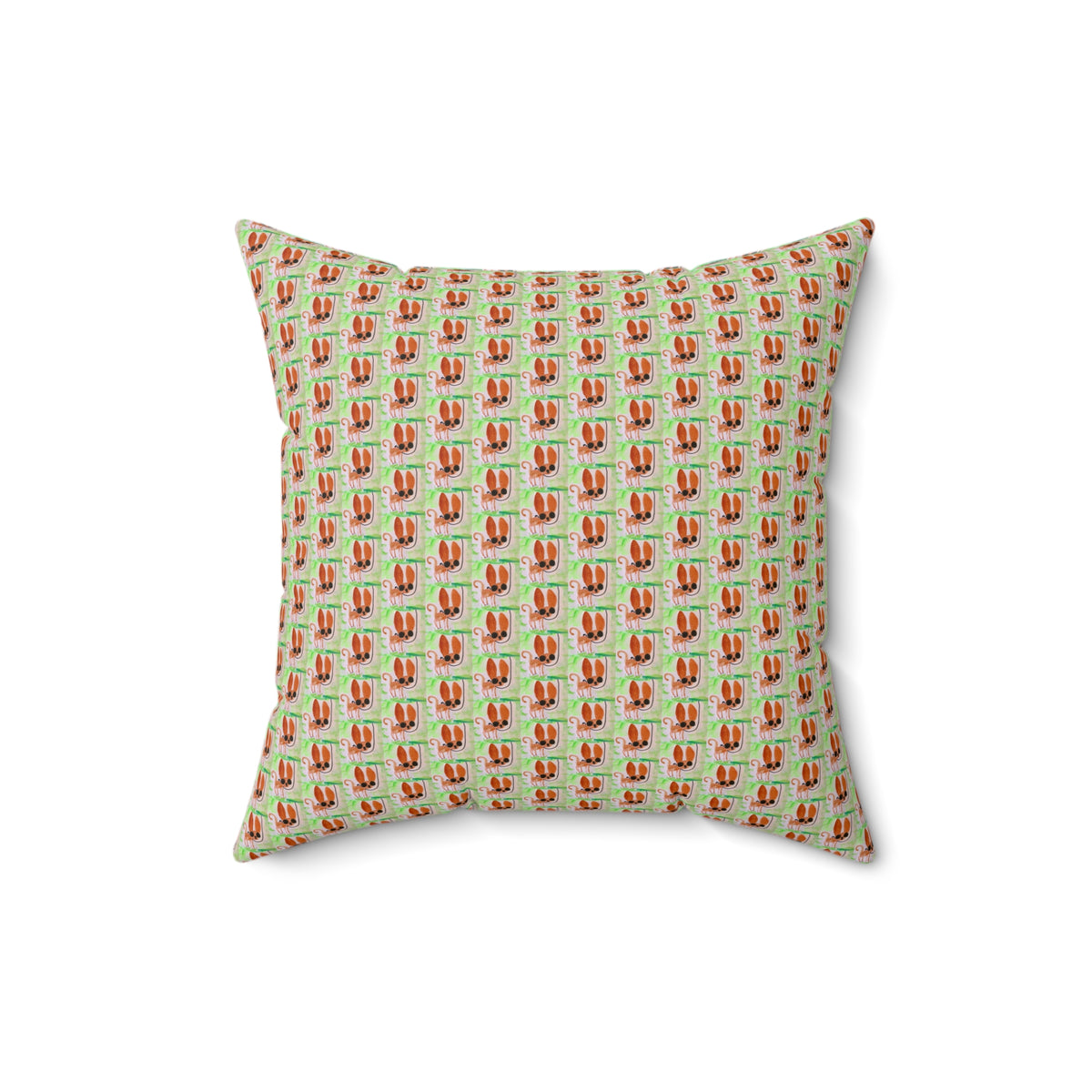 Tiny Chihuahua Dog Walk Pattern Square Throw Pillow- Novelty Dopamine Pillow for Dog Lovers