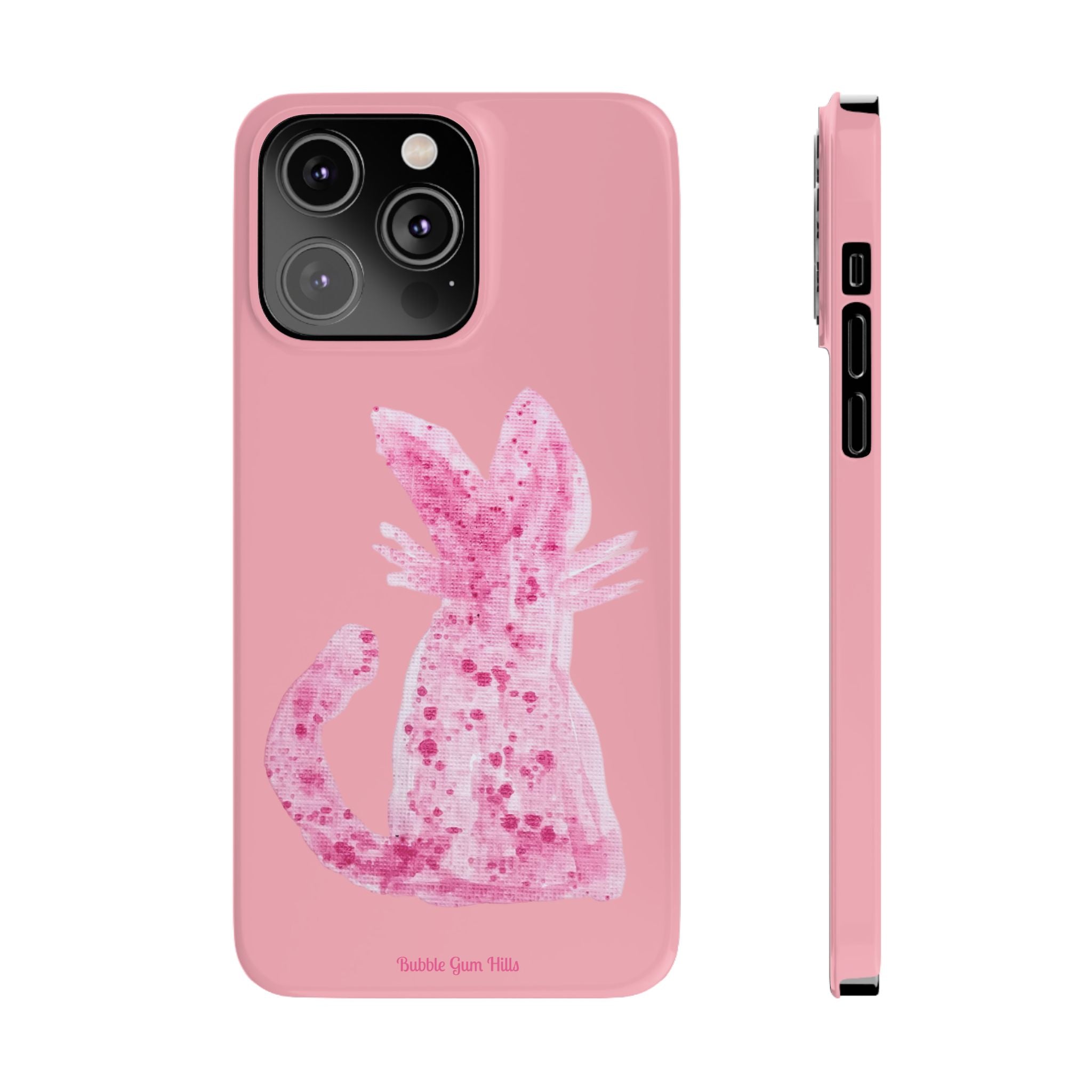 Pink Watercolor Kitty Cat Slim Phone Case – Cute Pastel iPhone Cover
