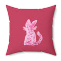 Kitty Cat Decorative Square Throw Pillow Pop Art Design