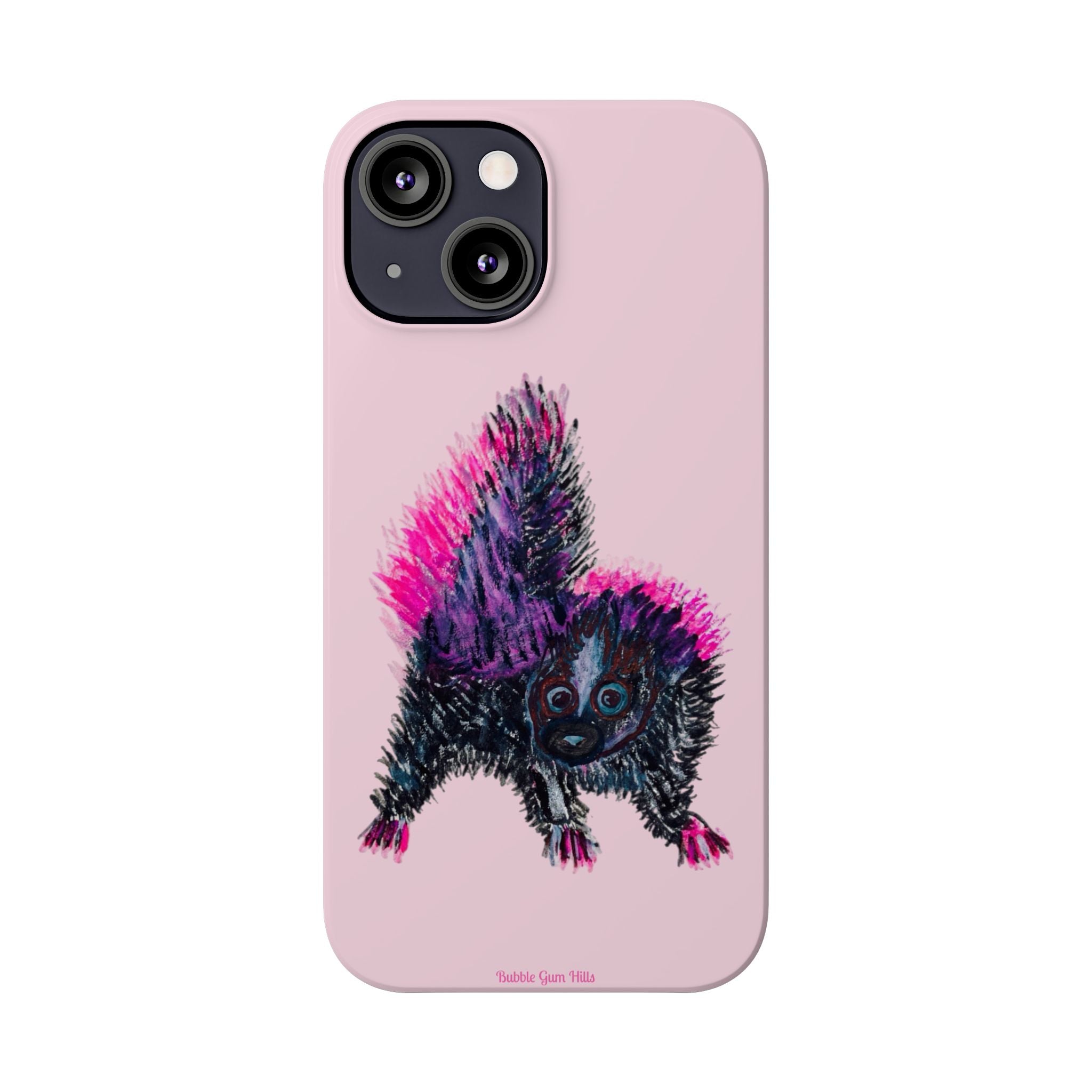 Pink Baby Punk Skunk Slim Mobile Phone Case — Cute Retro Animal Phone Cover