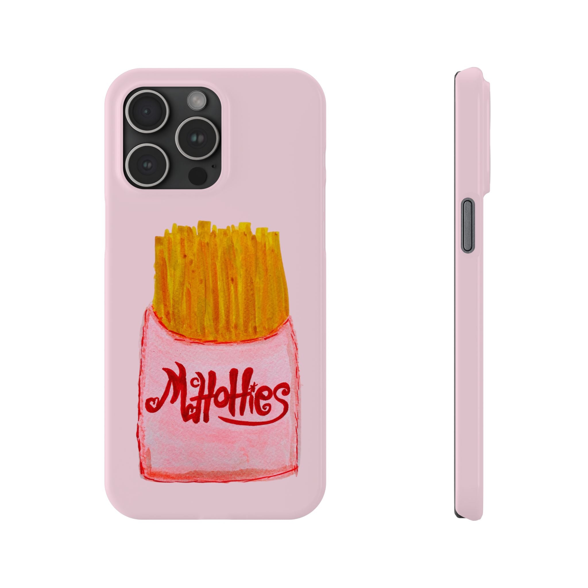Pink French Fry Phone Case — Cute Fun 'McHotties' Snack Art Slim Case