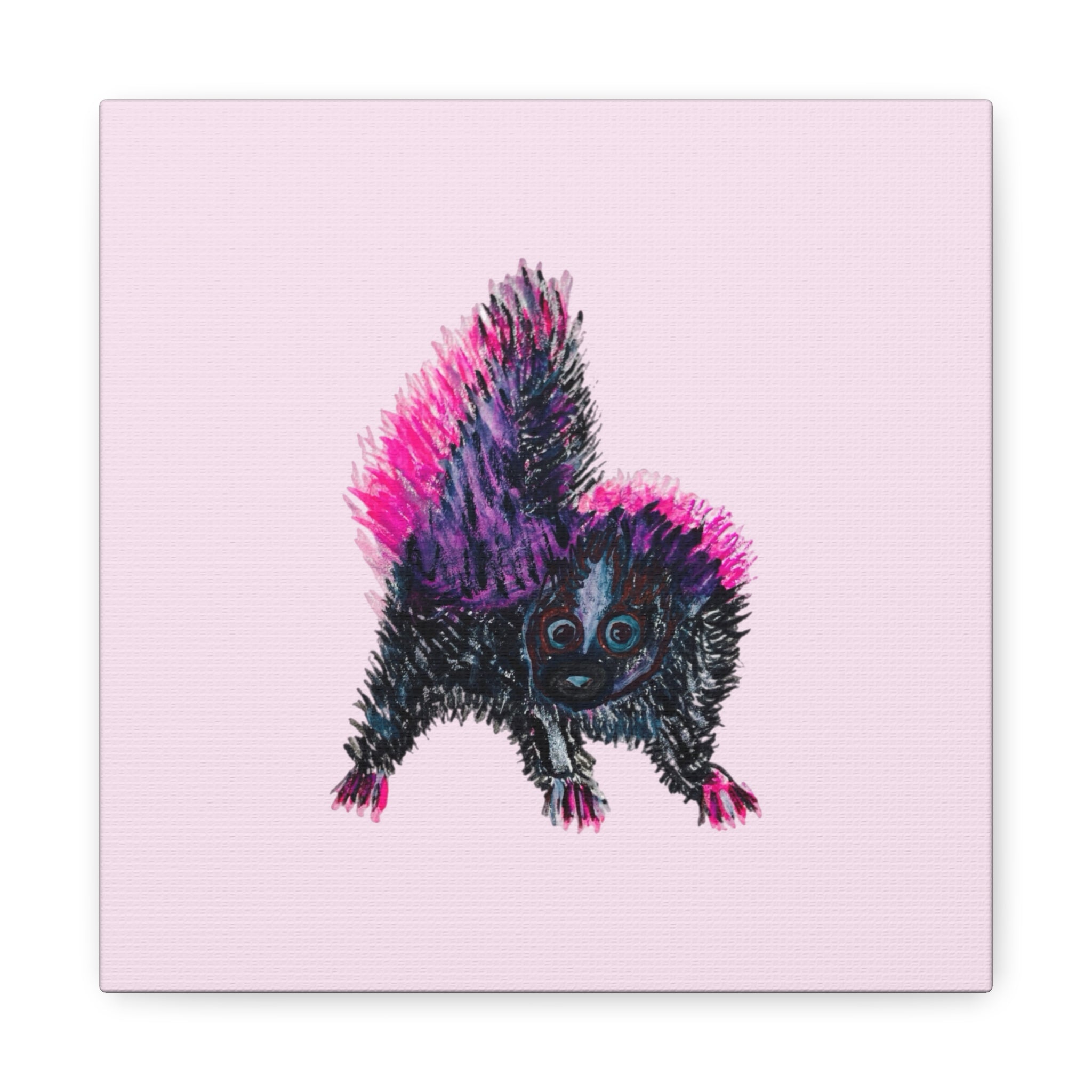 Pink Punk Skunk Matte Wall Art Canvas
