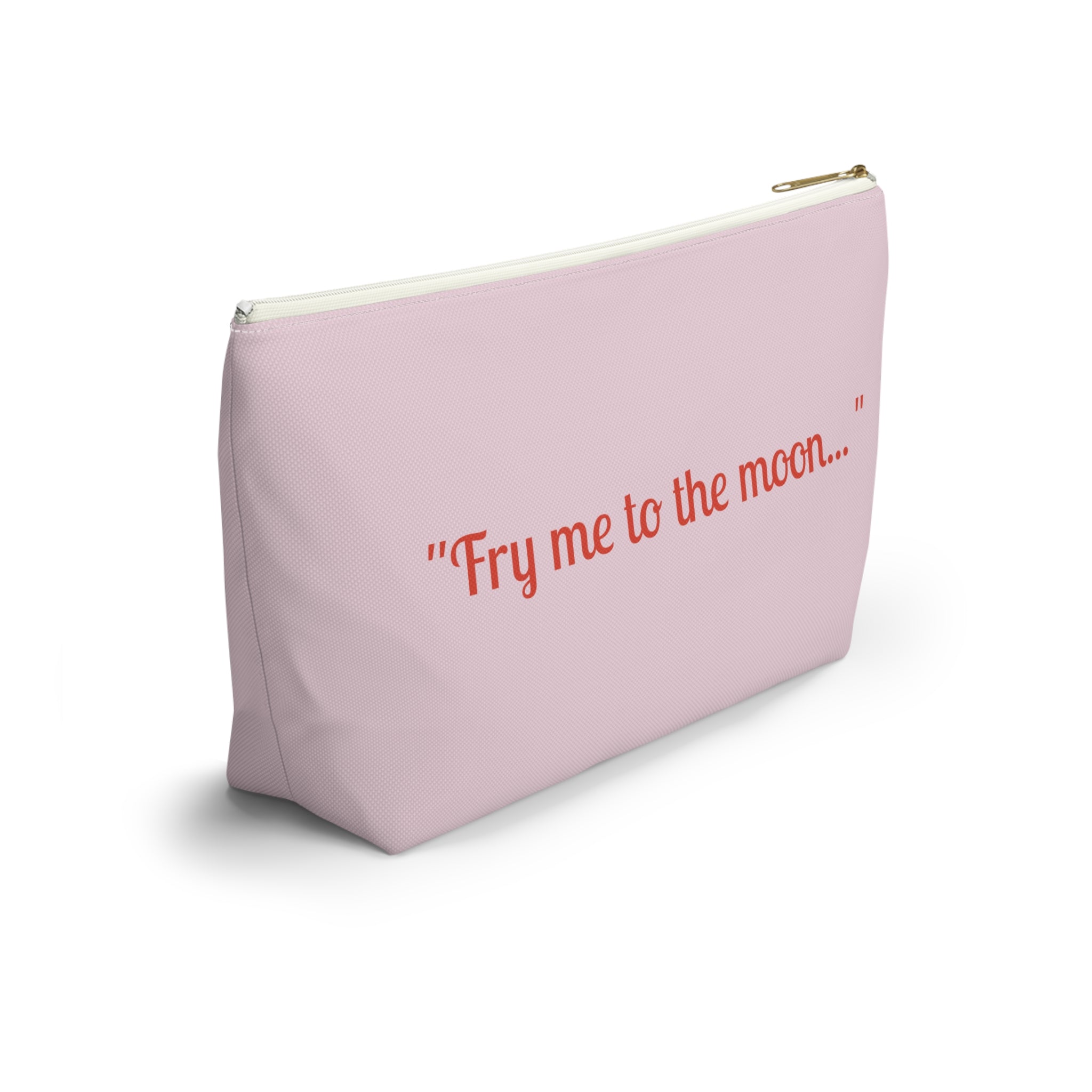 Cute Pink Fun French Fry Makeup Accessories Pouch Zipper Bag Day or Travel Small & Large