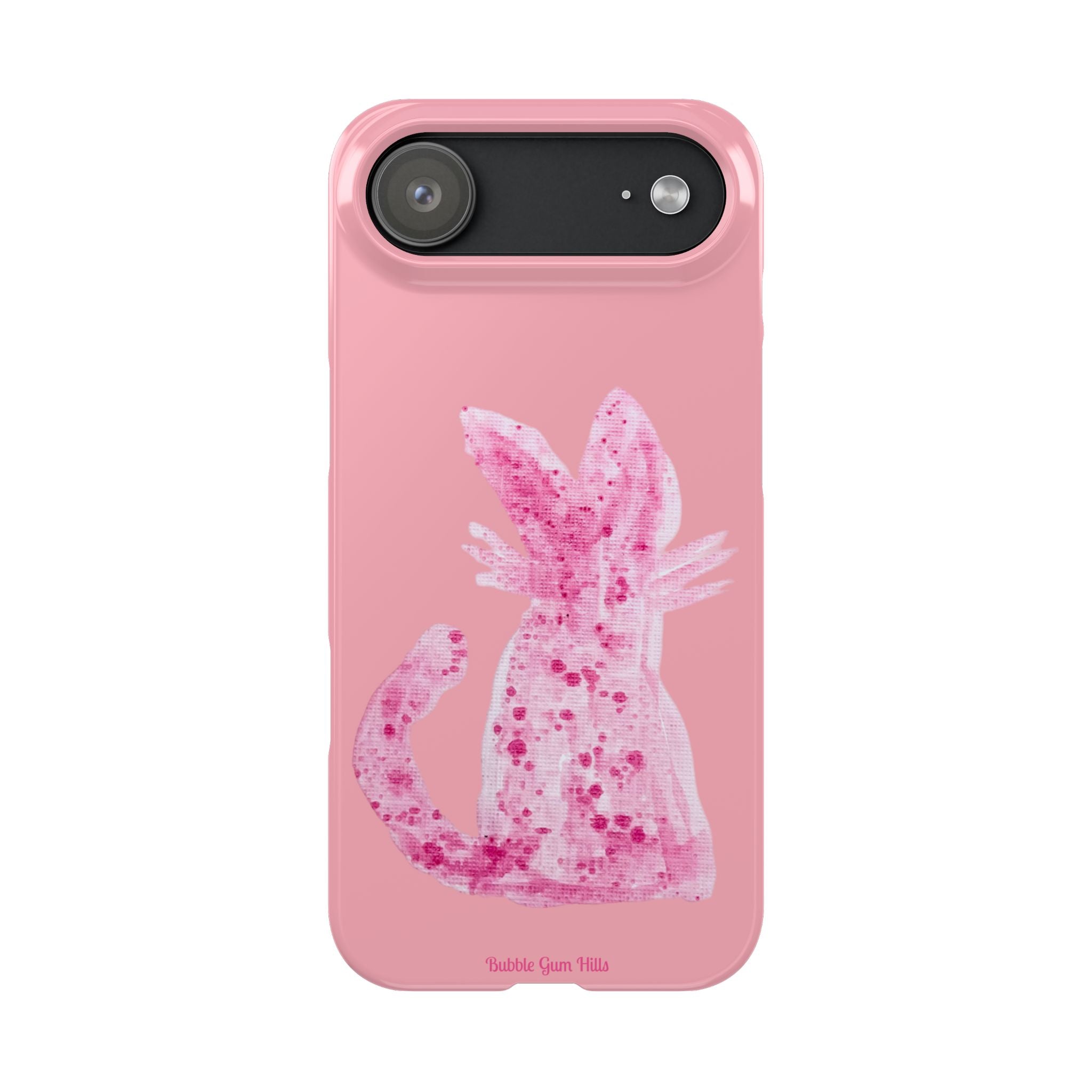 Pink Watercolor Kitty Cat Slim Phone Case – Cute Pastel iPhone Cover