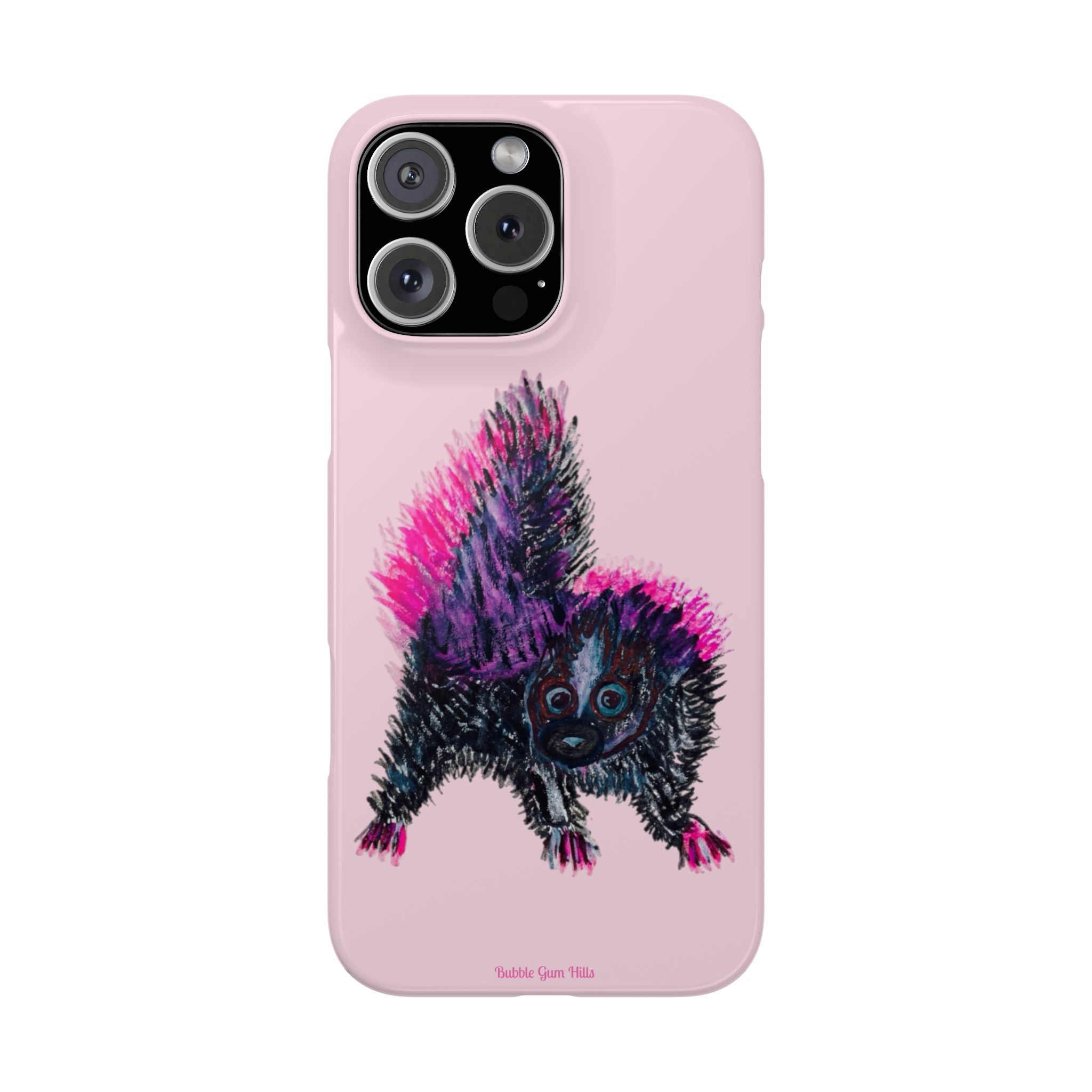 Pink Baby Punk Skunk Slim Mobile Phone Case — Cute Retro Animal Phone Cover
