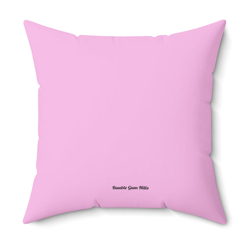 "The Zoomies" Puppy  Pink and Purple  Decorative Throw Pillow