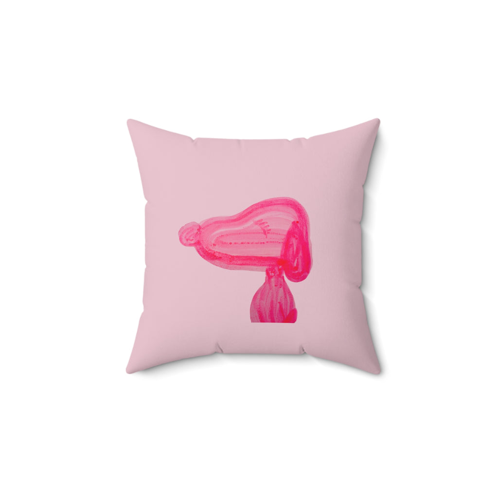 Pink Bubble Gum Pop Art Puppy Dog Square Decorative Throw Pillow -  Dopamine Decorative Pillow for Dog Lovers