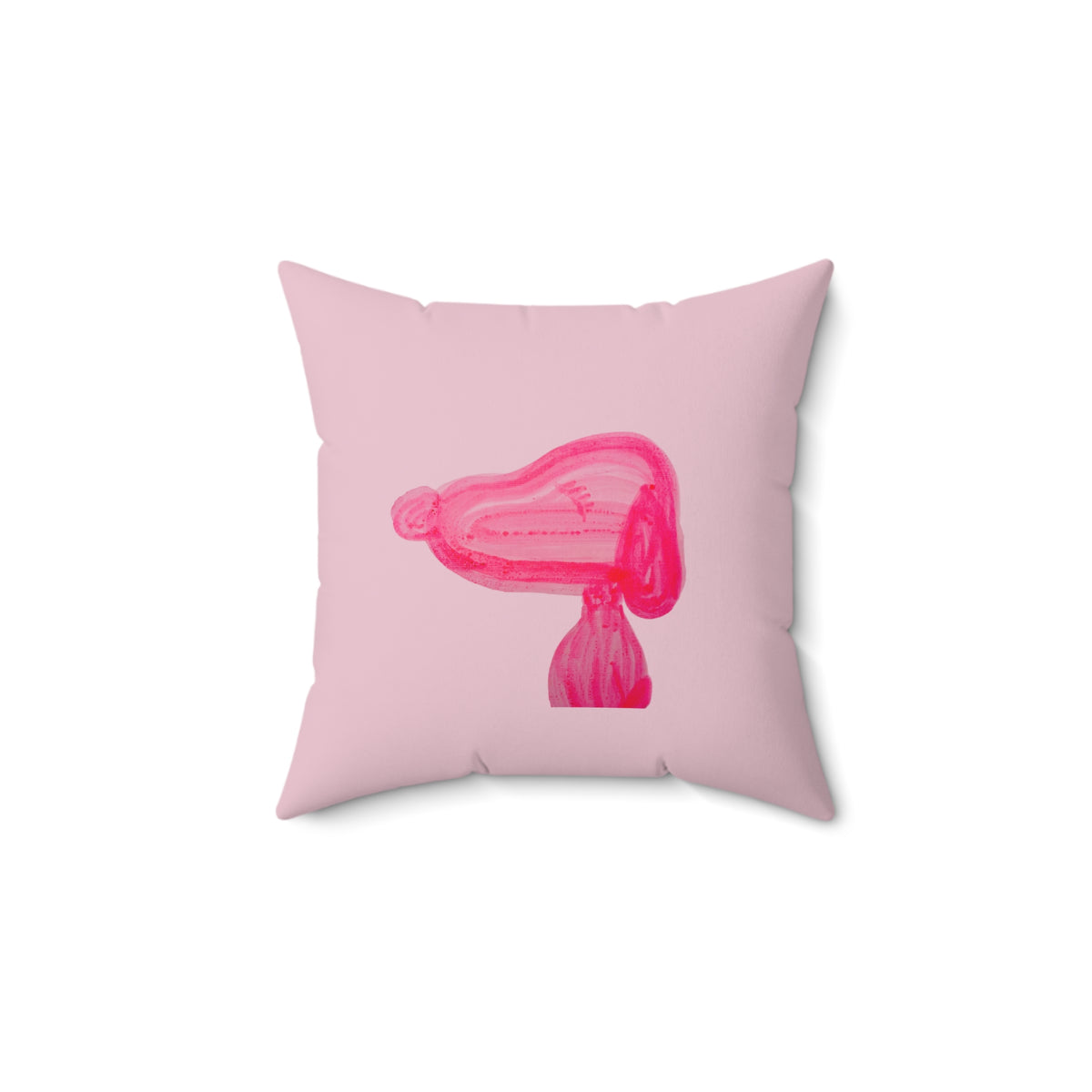 Pink Bubble Gum Pop Art Puppy Dog Square Decorative Throw Pillow -  Dopamine Decorative Pillow for Dog Lovers