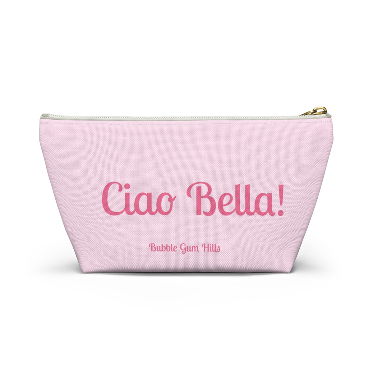 Dolce Vita "Ciao Bella!" Retro Pink Phone Accessory Makeup Pouch Zipper Bag Small & Large