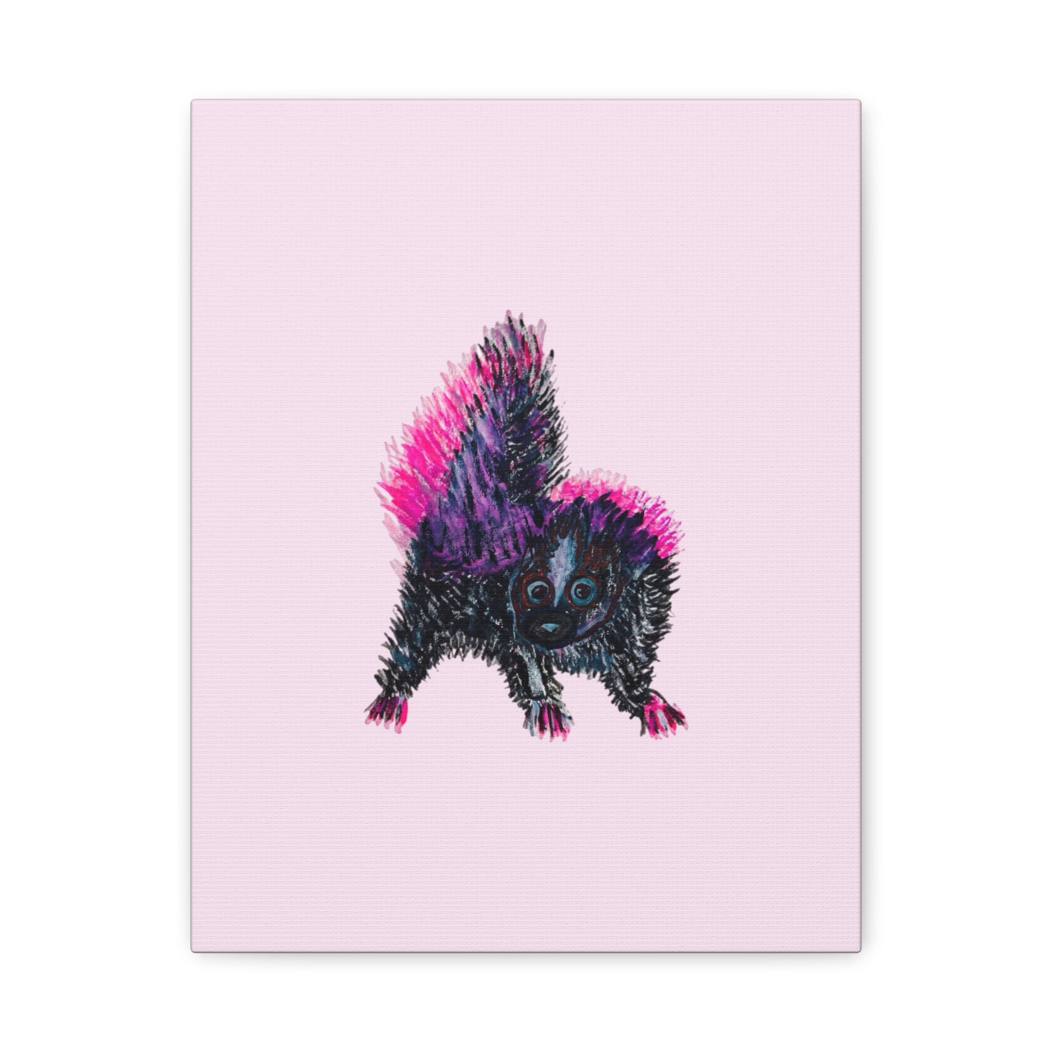 Pink Punk Skunk Matte Wall Art Canvas