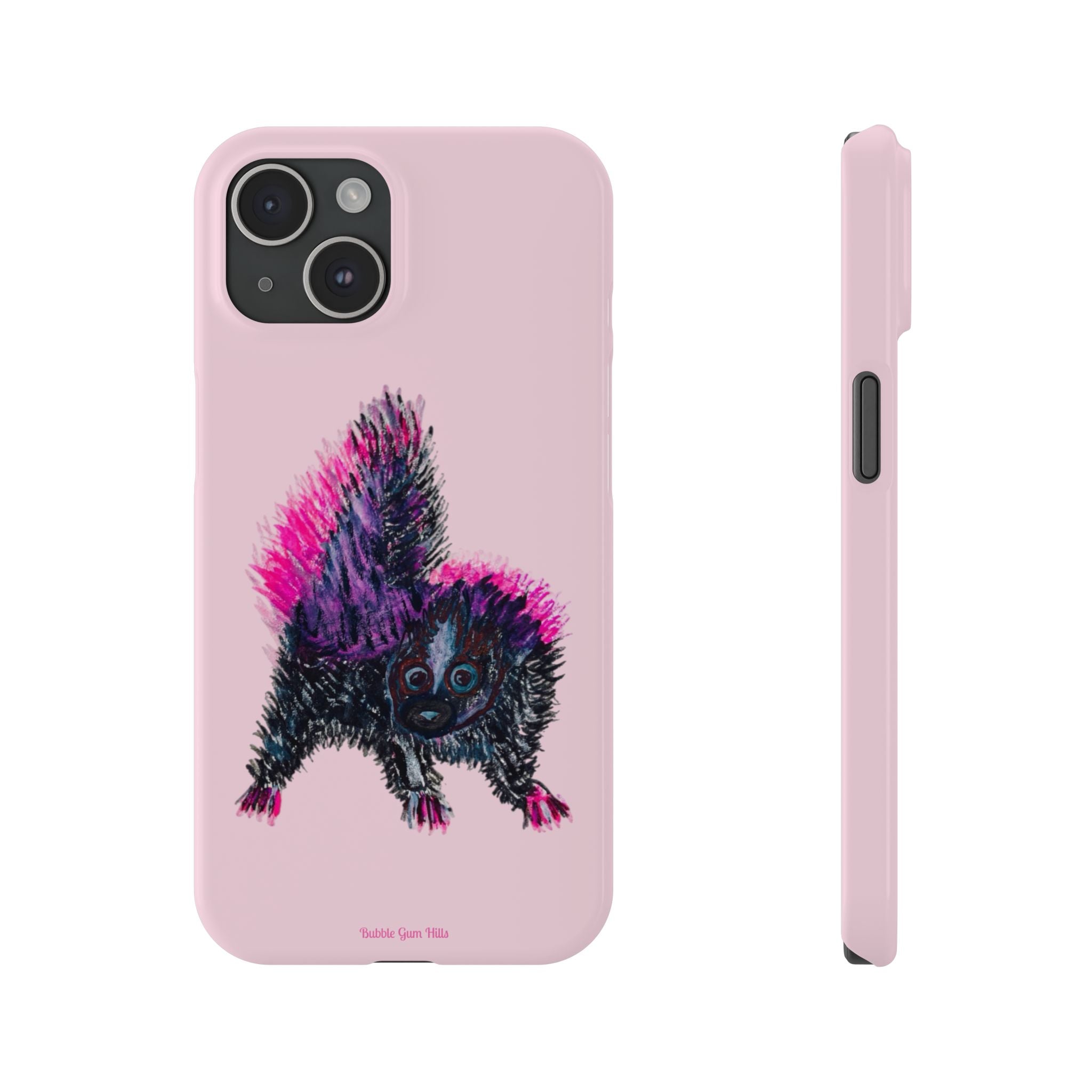 Pink Baby Punk Skunk Slim Mobile Phone Case — Cute Retro Animal Phone Cover