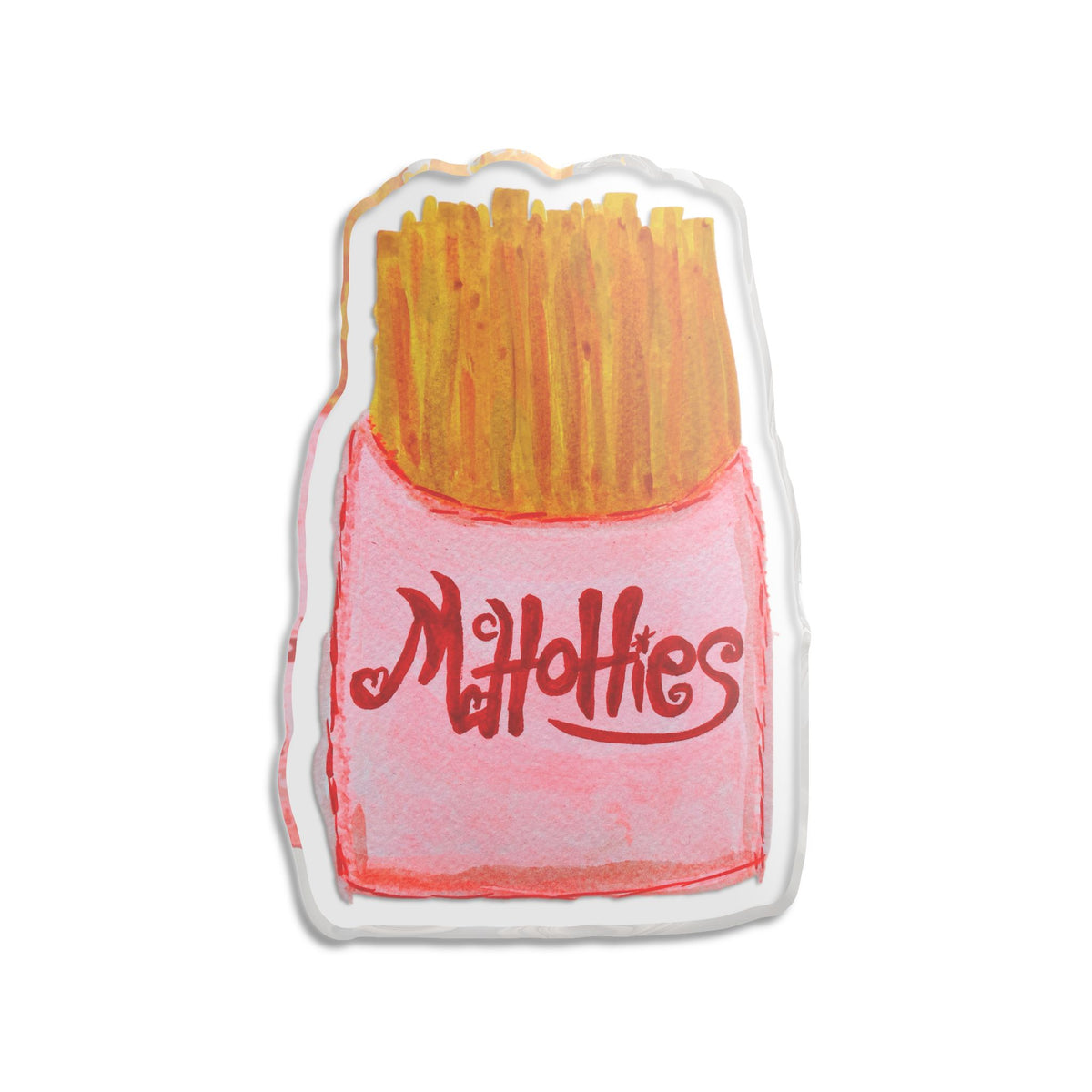 McHotties Large Fry Pop Art Statue —  Acrylic Fries Figurine Retro Design