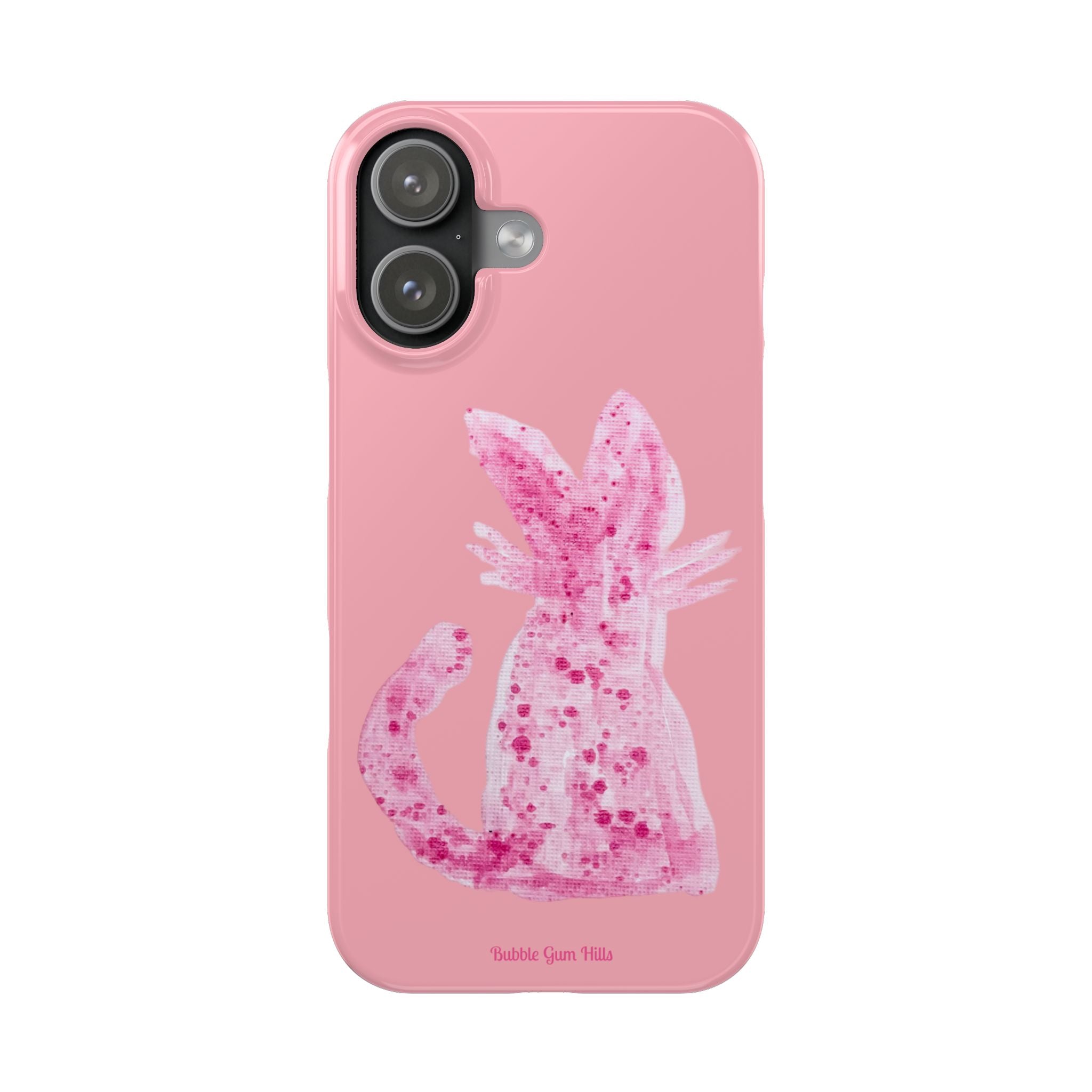 Pink Watercolor Kitty Cat Slim Phone Case – Cute Pastel iPhone Cover