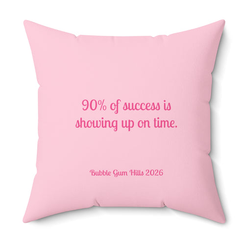 "Get Your Pretty Ass To Class!" Dorm Room College Gift Pink Motivational Decorative Pillow
