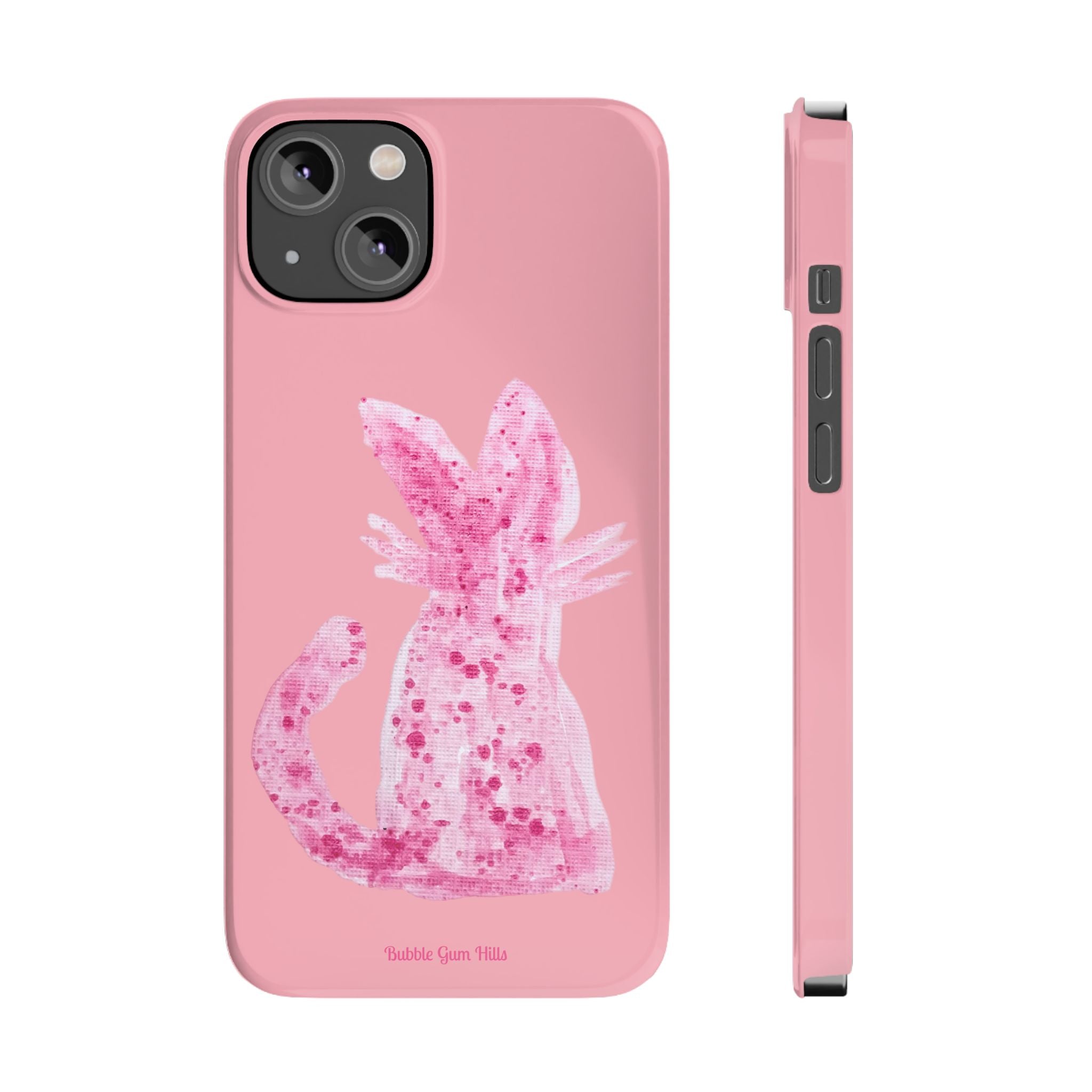 Pink Watercolor Kitty Cat Slim Phone Case – Cute Pastel iPhone Cover