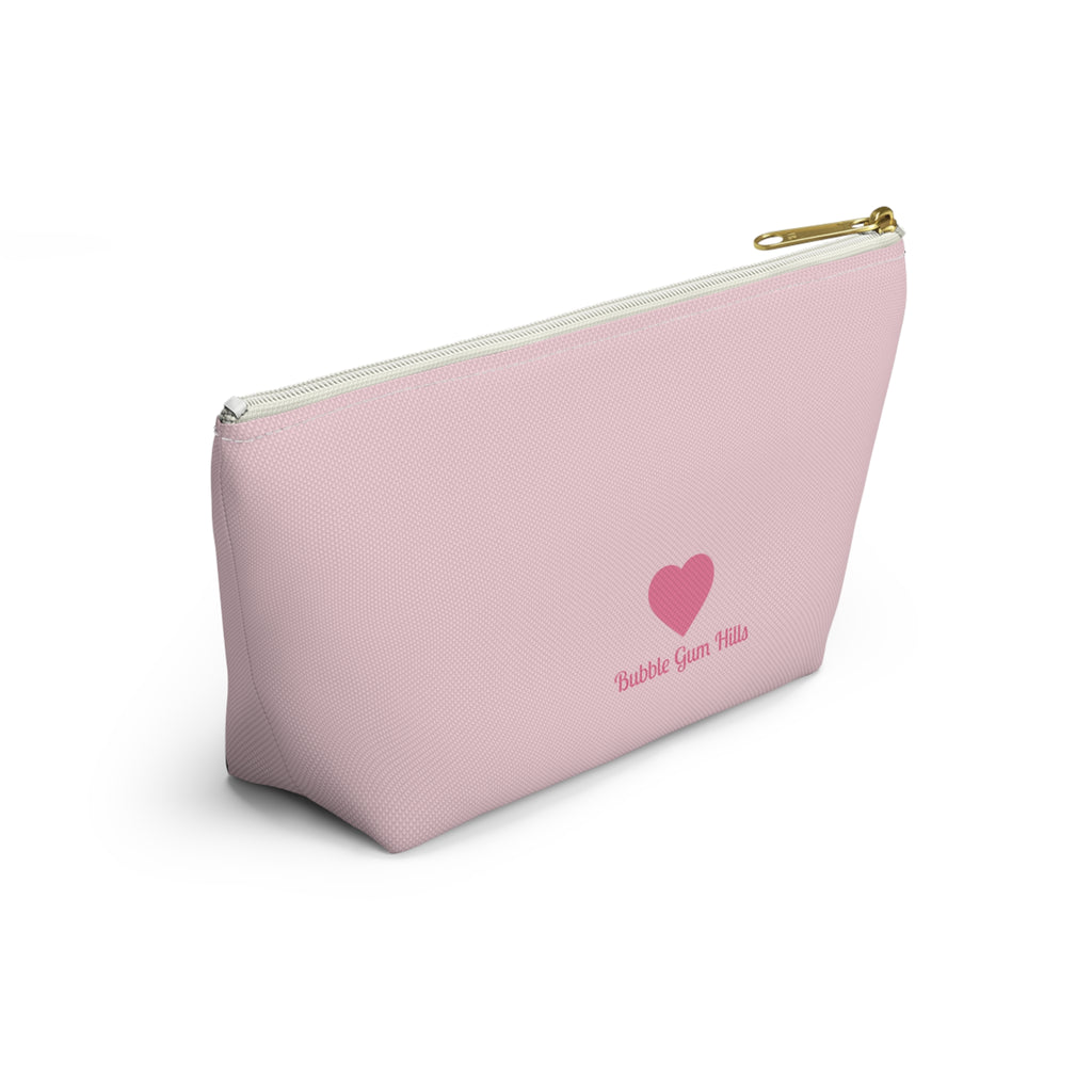 Pink Zipper Day Travel Makeup Bag | Small & Large Accessories- Breakup- Cheer Up- Gift Motivational for Girlfriends- Pool Beach Travel