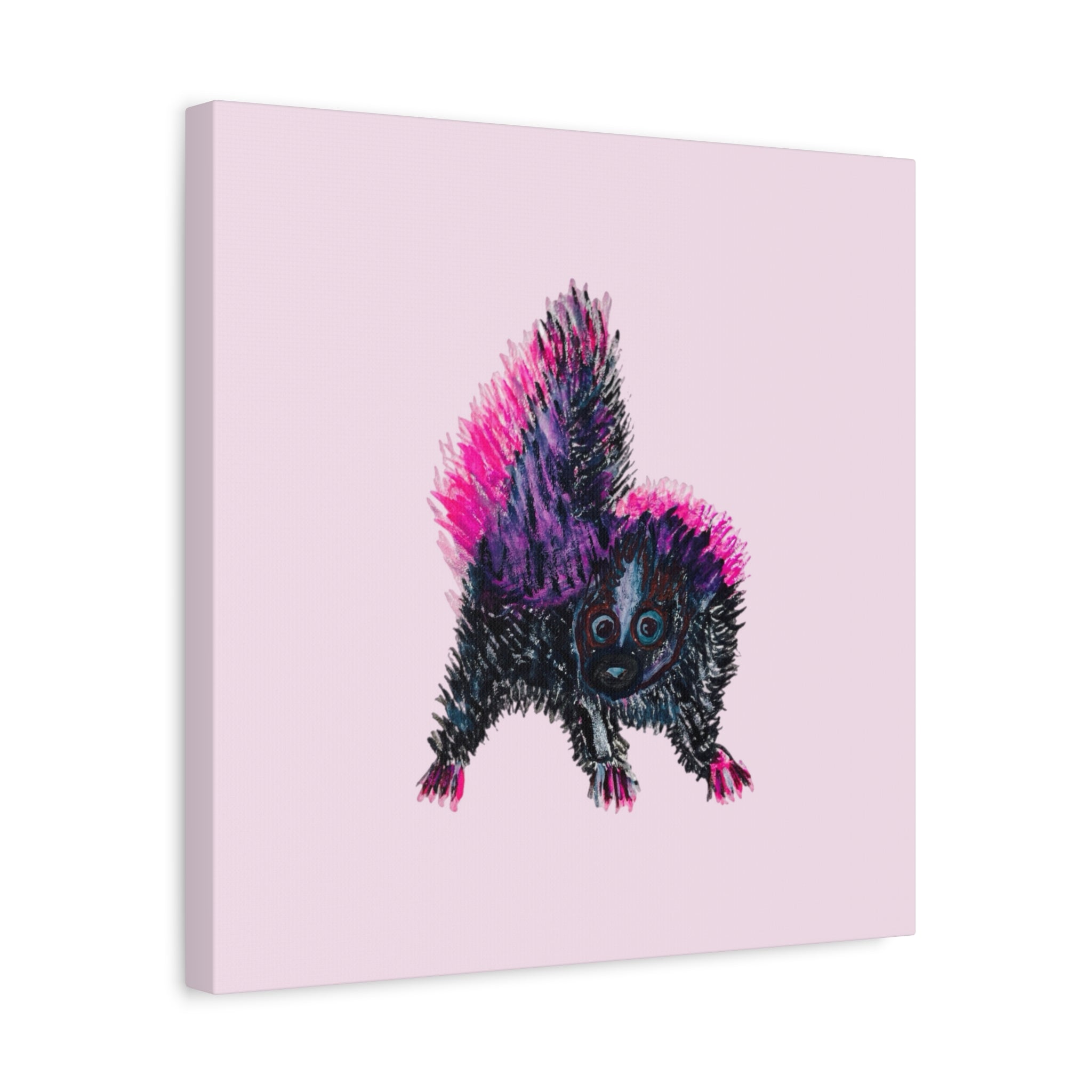 Pink Punk Skunk Matte Wall Art Canvas