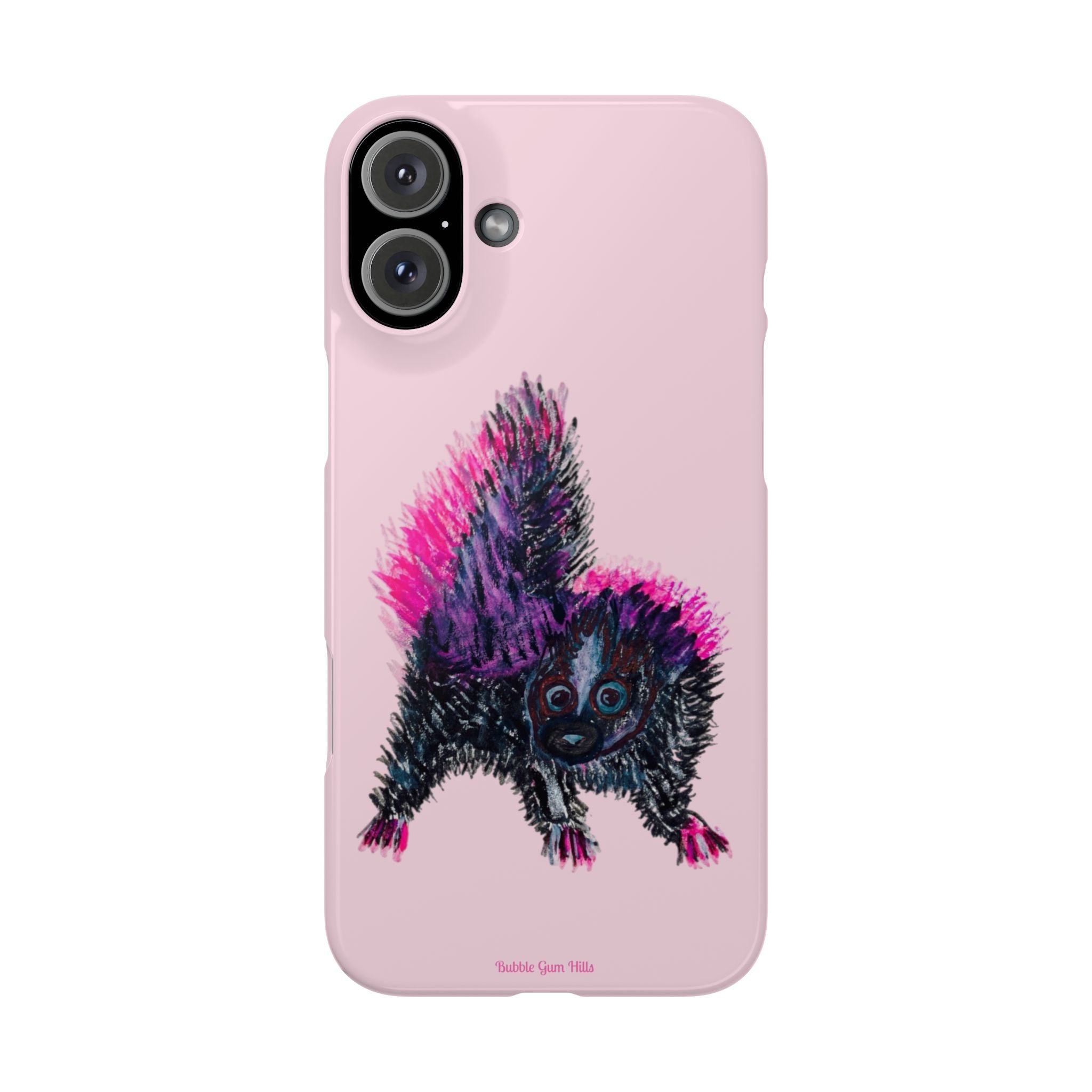 Pink Baby Punk Skunk Slim Mobile Phone Case — Cute Retro Animal Phone Cover