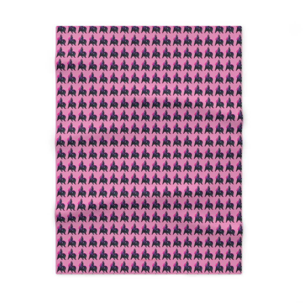 Pink Punk Skunk Baby Blanket — Soft Fleece Infant Throw for Nursery & Newborn Gift