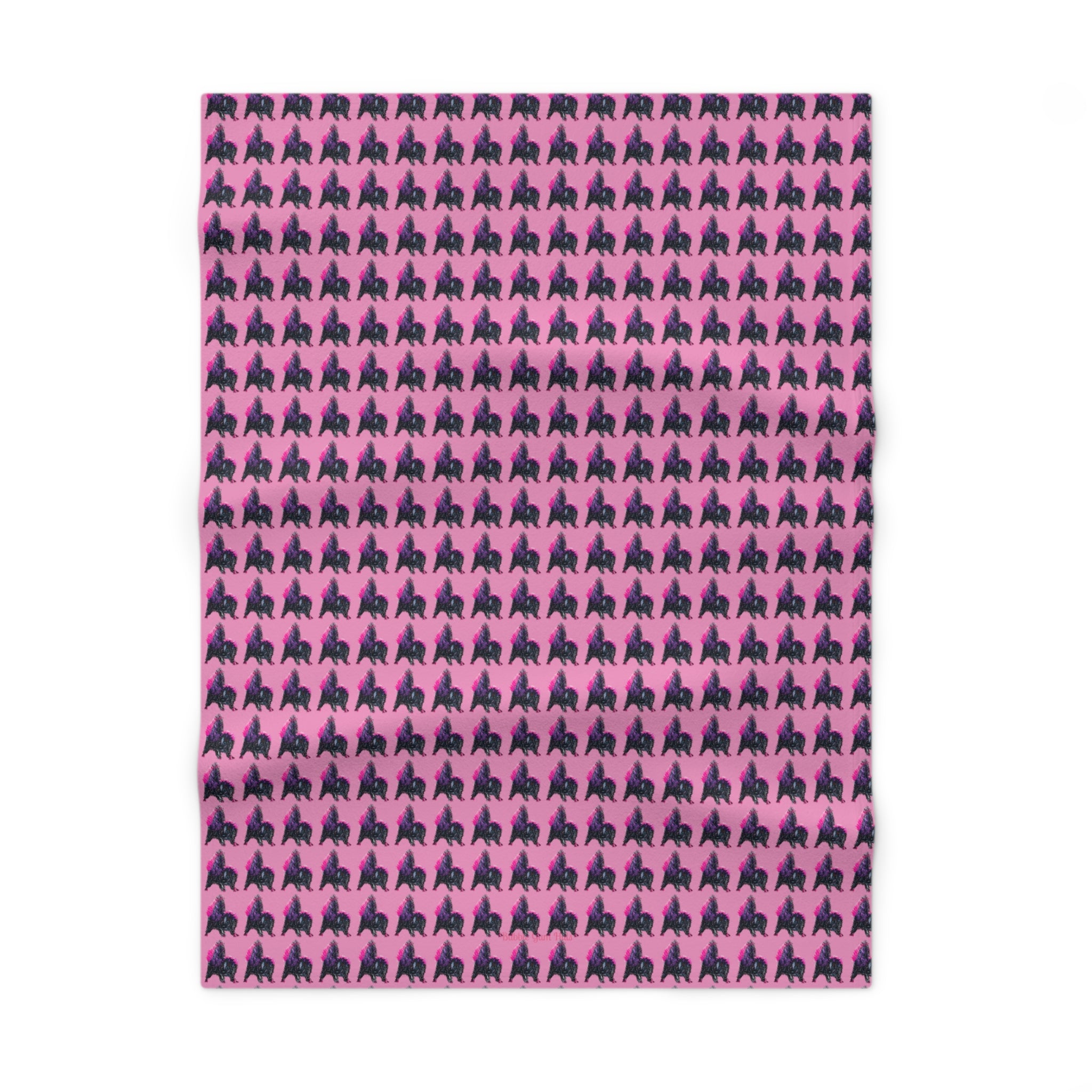 Pink Punk Skunk Baby Blanket — Soft Fleece Infant Throw for Nursery & Newborn Gift