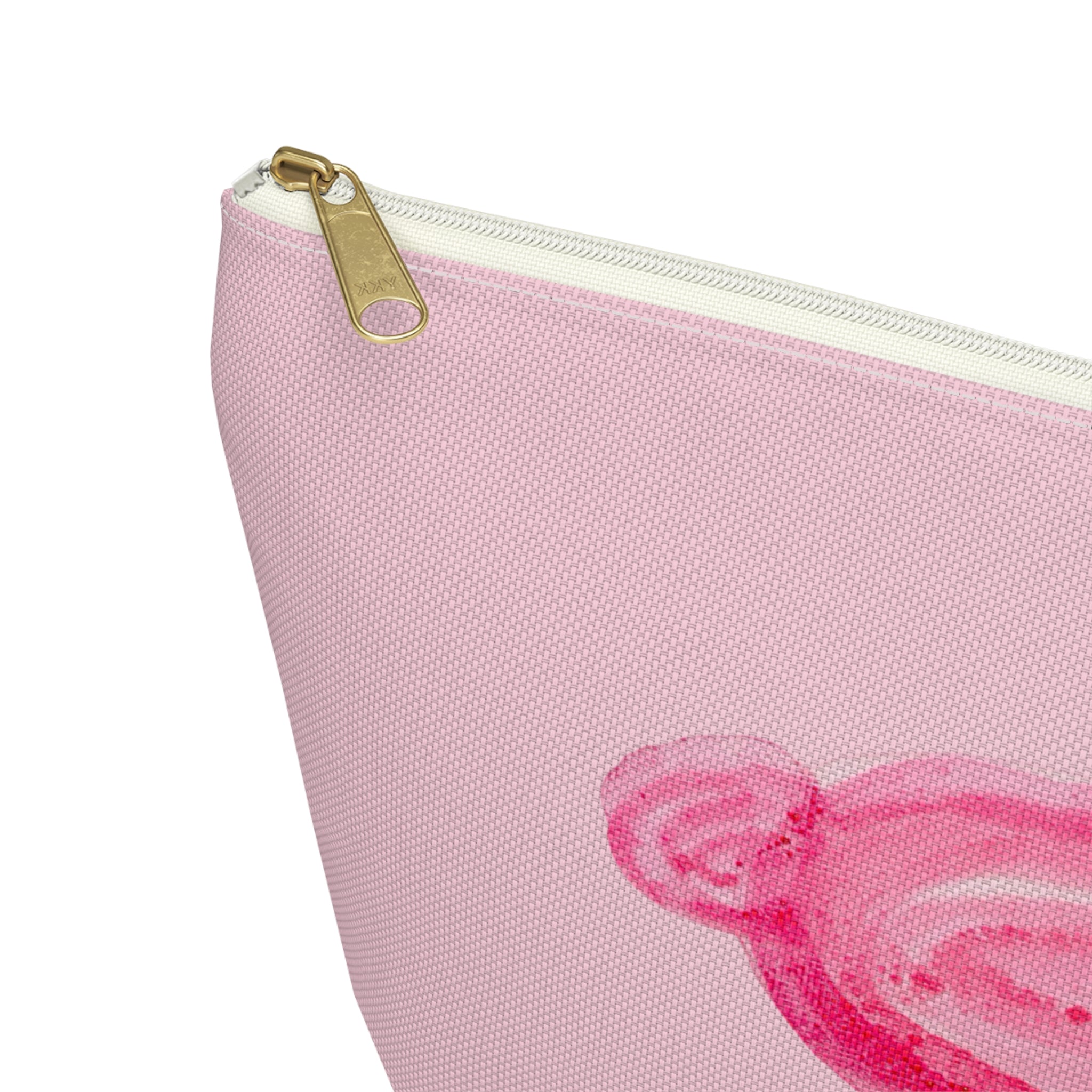 Cute Sassy Pink Dog Accessories Makeup Cosmetics Pouch Zipper Bag Day or Travel Small & Large