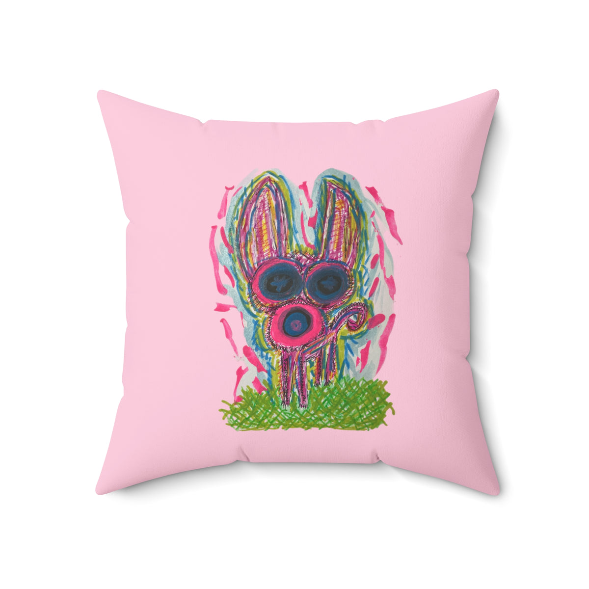 Pet Chihuahua Square Throw Pillow — Pink Dopamine Novelty Decor- Dog / Chihuahua Lovers