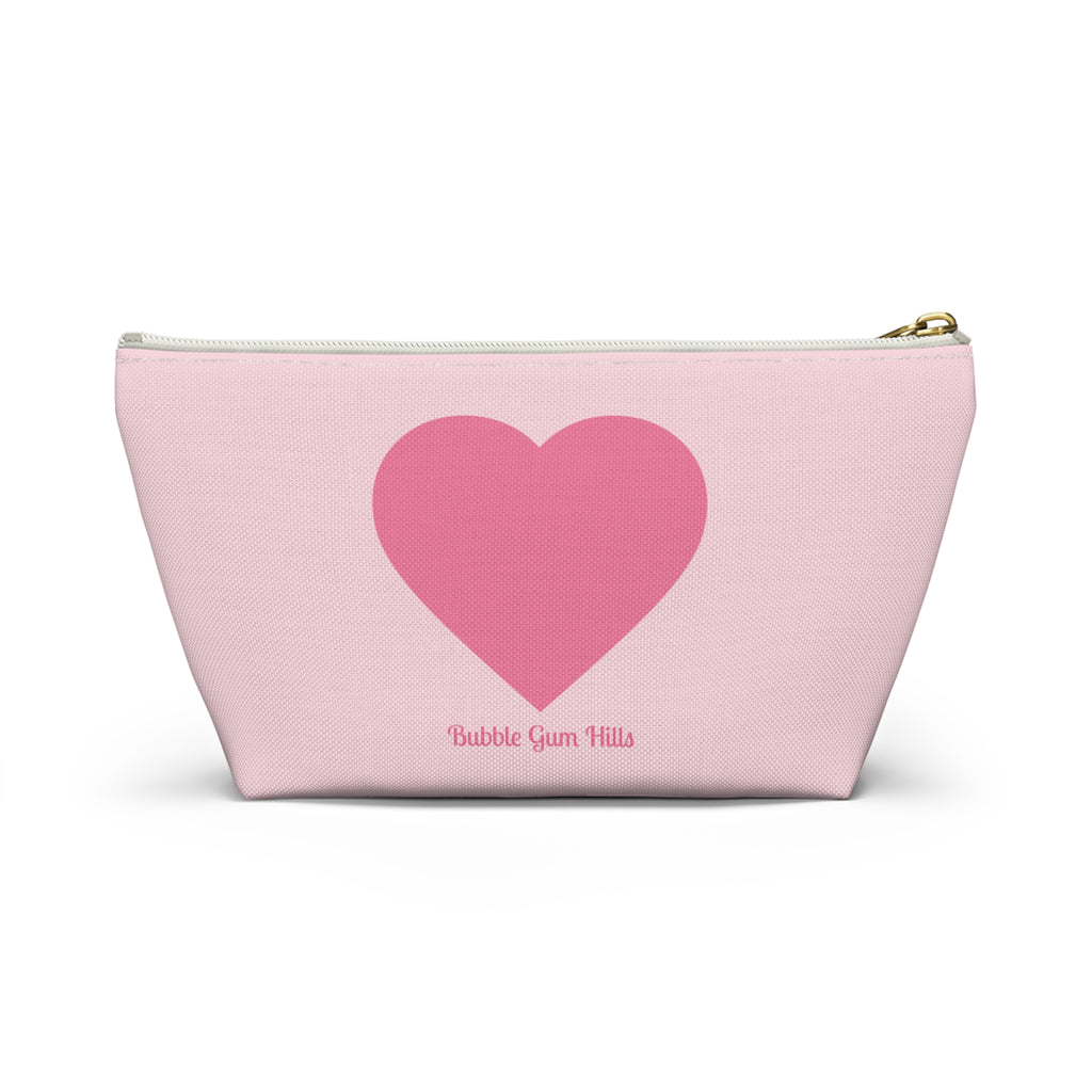 Cute Pink Zipper Day Travel Makeup Bag | Small & Large Accessories- Breakup- Cheer Up- Gift Motivational for Girlfriends- Pool Beach Travel