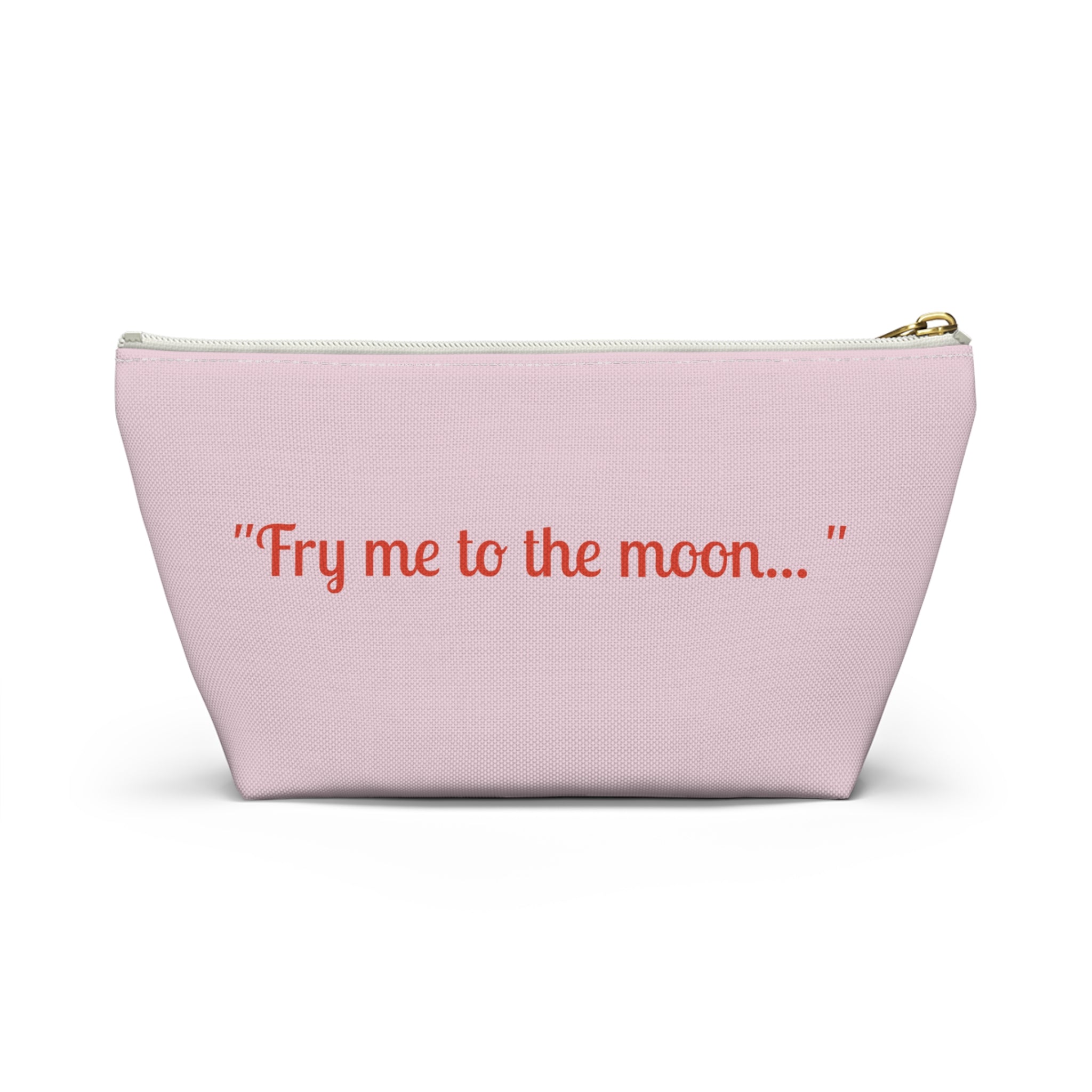 Cute Pink Fun French Fry Makeup Accessories Pouch Zipper Bag Day or Travel Small & Large
