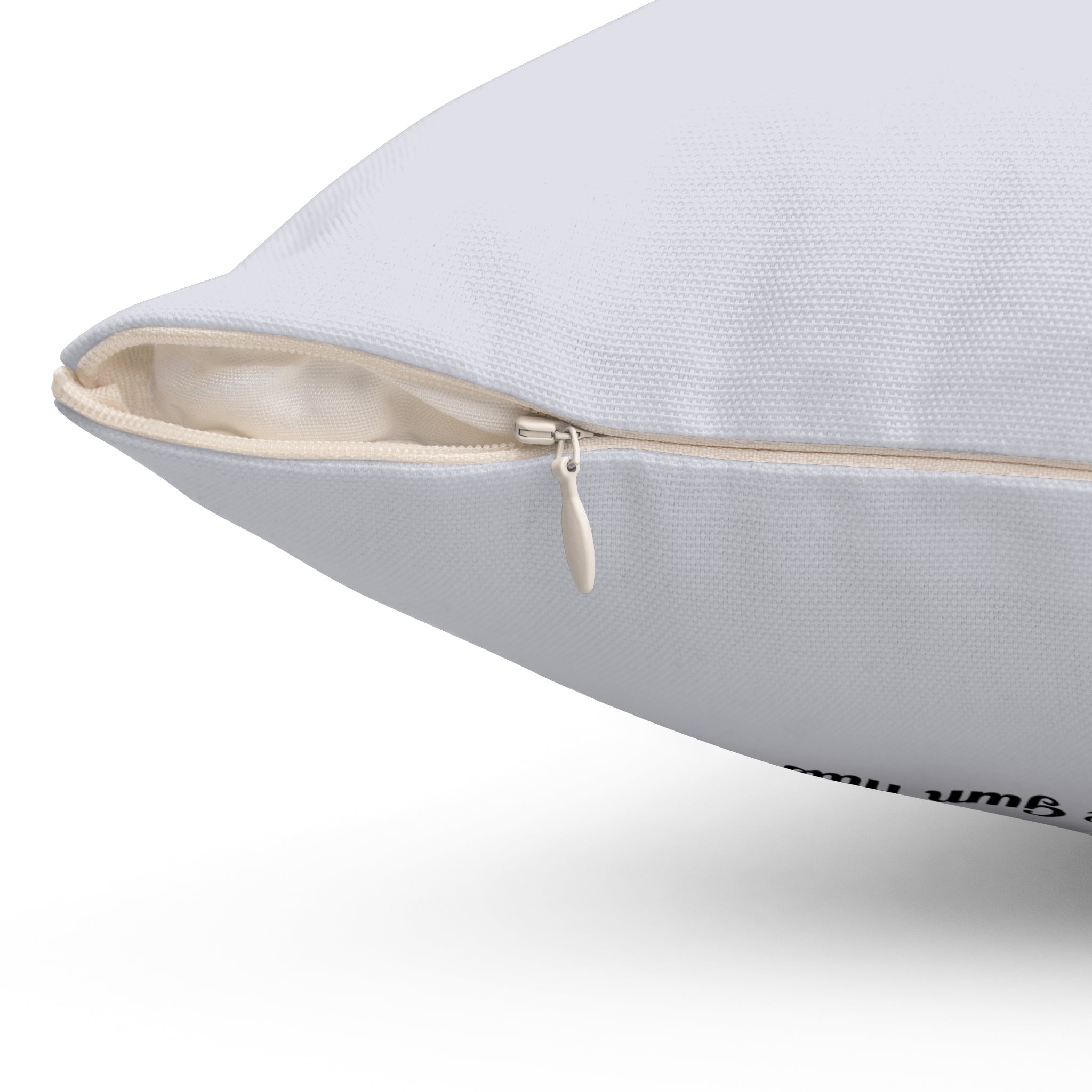 Sleeping French Bulldog Gray Blue Pillow — Spun Polyester Square Throw Pillow