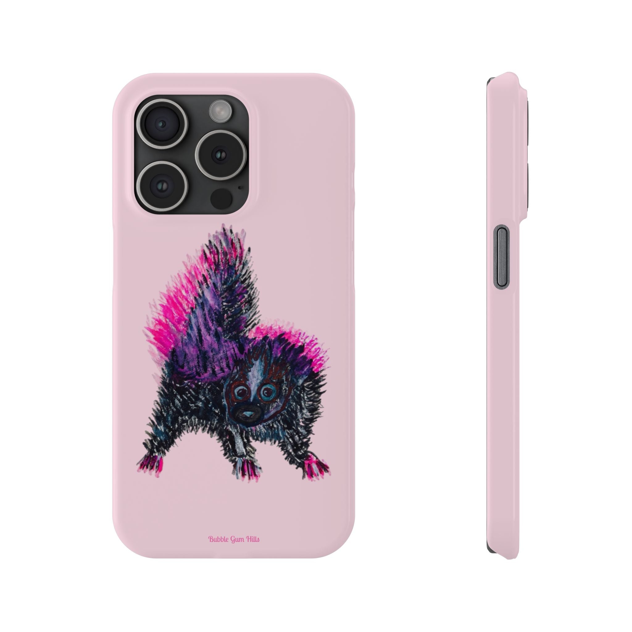 Pink Baby Punk Skunk Slim Mobile Phone Case — Cute Retro Animal Phone Cover