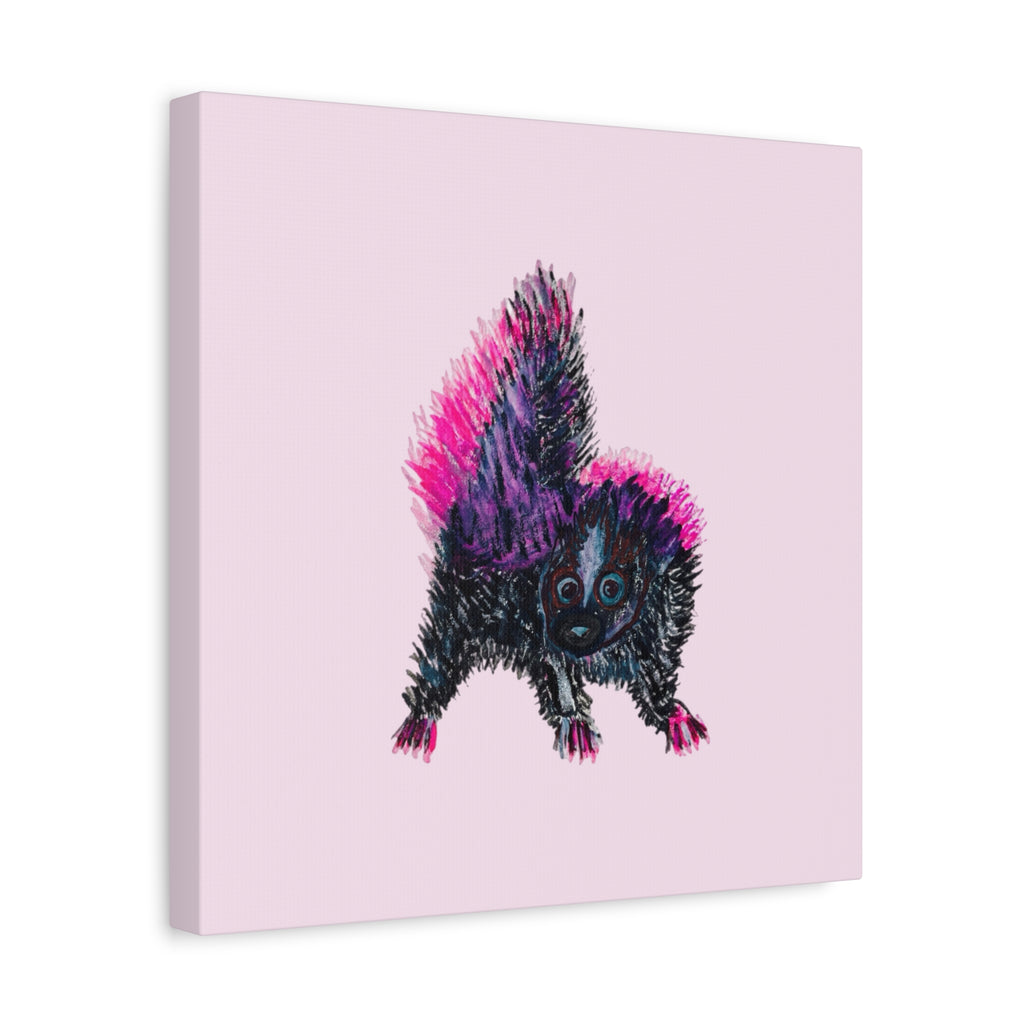 Pink Punk Skunk Matte Wall Art Canvas