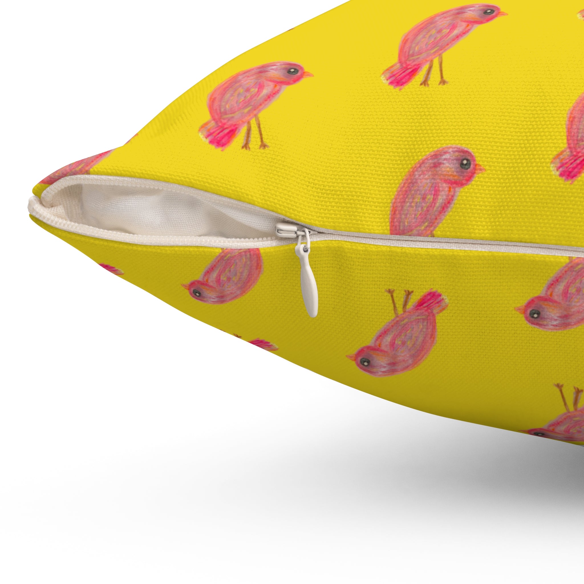 Red & Pink Bird Migration Decorative Throw Pillow
