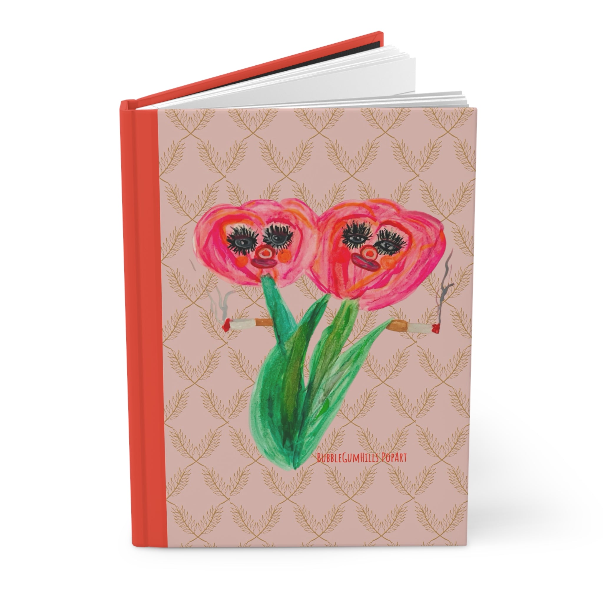 Smoking Tulip Ladies "The Secret Naughty Flower Society" Hardcover Matte Journal Notebook Diary – Lined 150 Pages