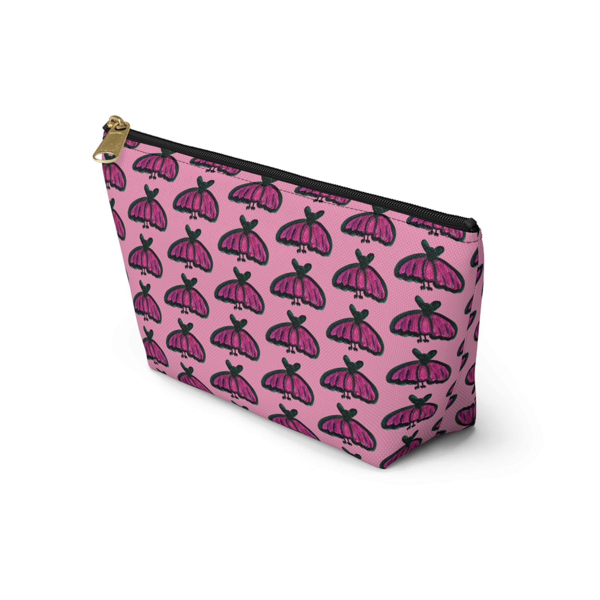 Baby Bats Pink & Black Accessory & Makeup Zipper Bag Small & Large