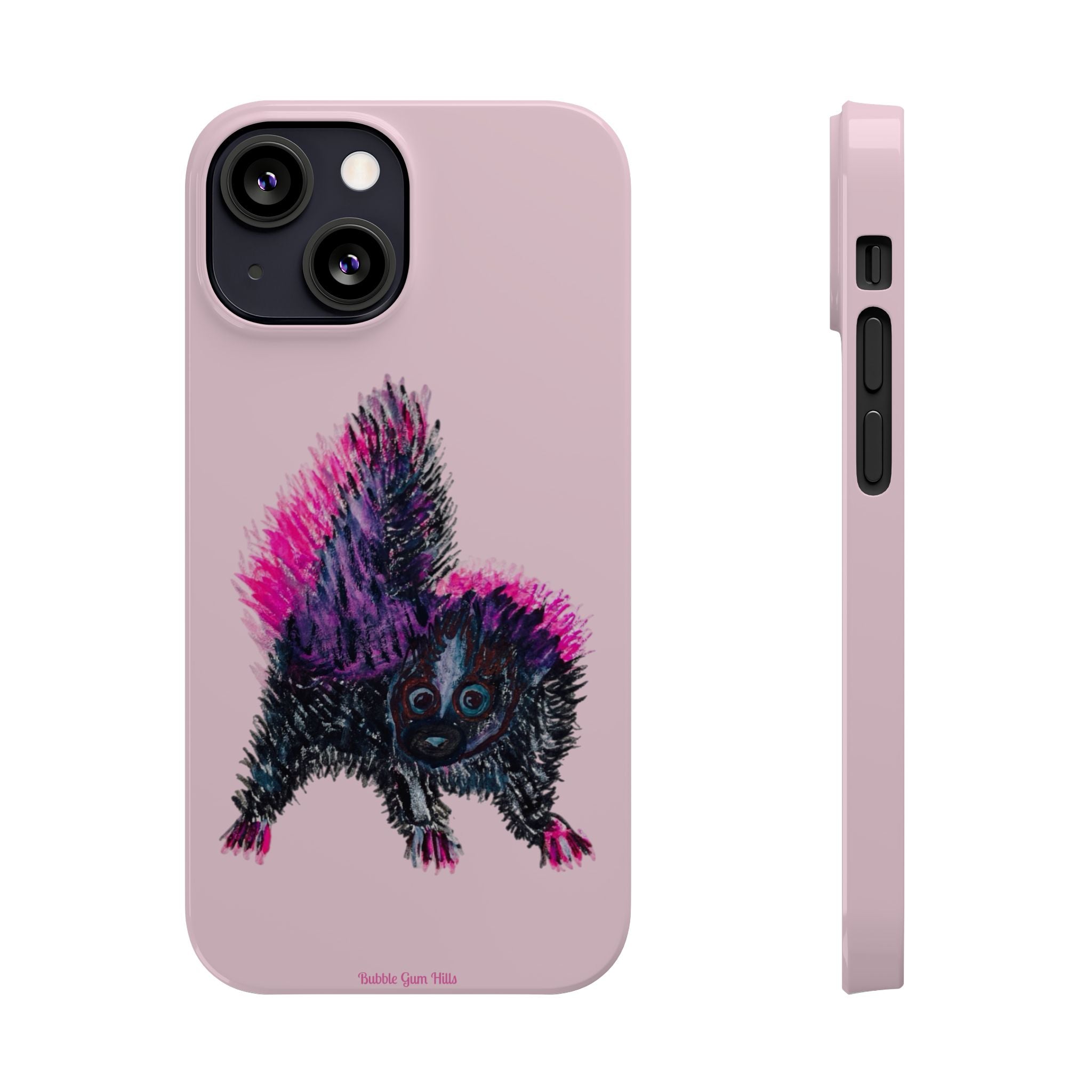 Pink Baby Punk Skunk Slim Mobile Phone Case — Cute Retro Animal Phone Cover
