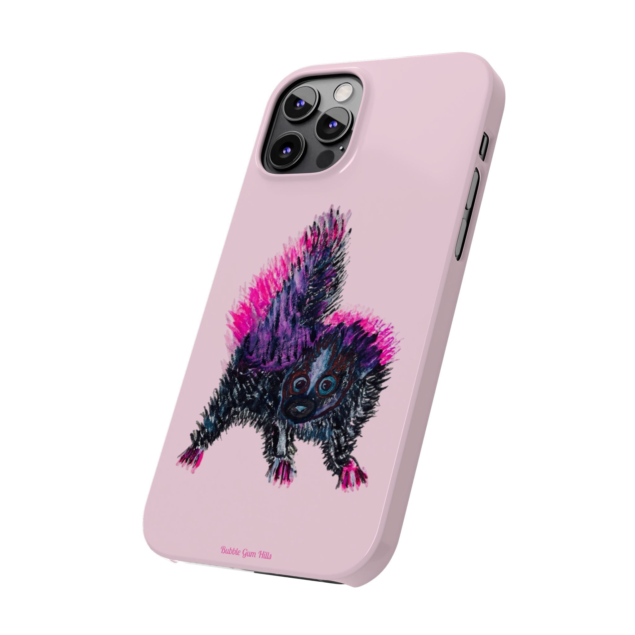 Pink Baby Punk Skunk Slim Mobile Phone Case — Cute Retro Animal Phone Cover