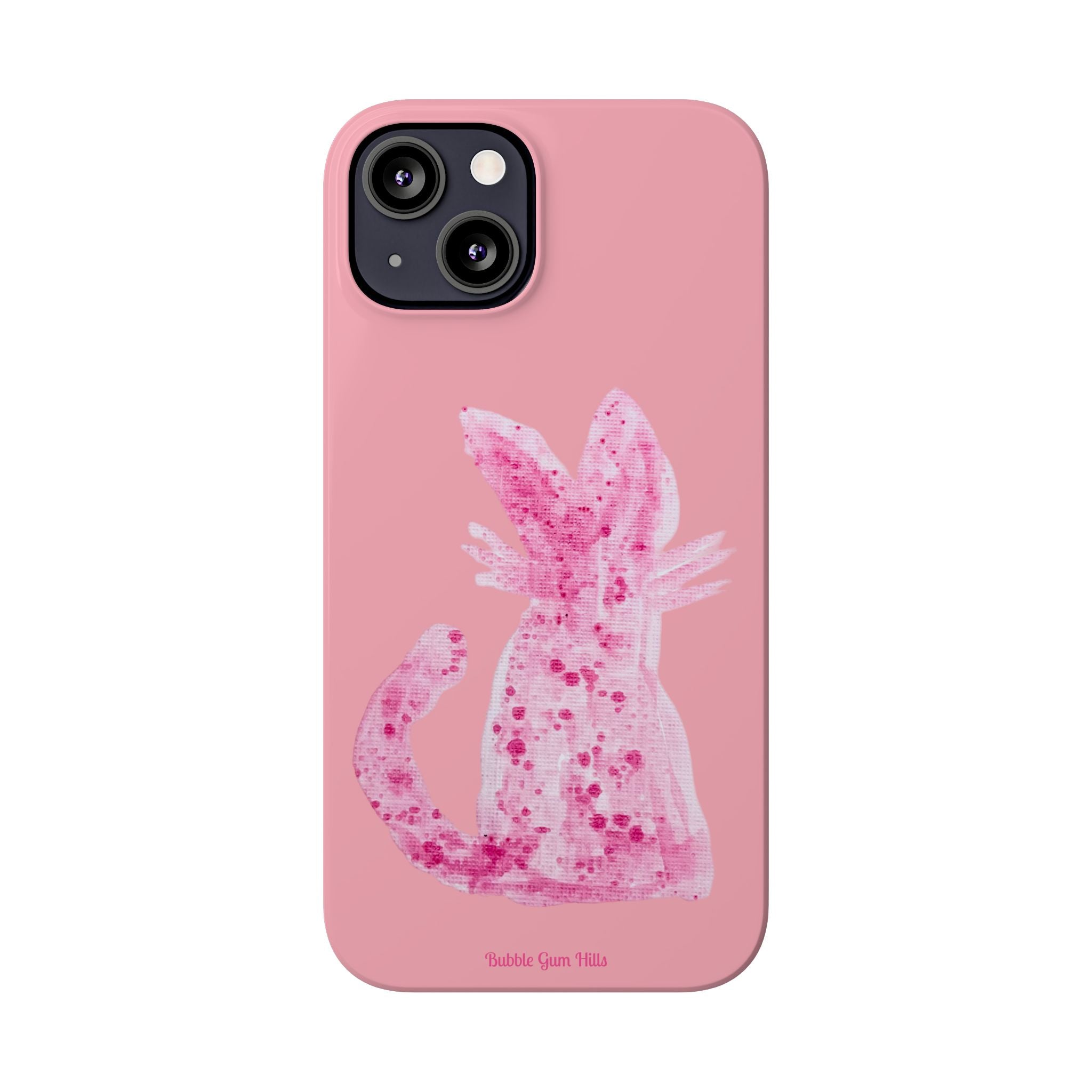 Pink Watercolor Kitty Cat Slim Phone Case – Cute Pastel iPhone Cover