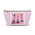 Pink Girl Gang Accessory Pouch — 'Bubble Gum Hills' T-Bottom Makeup Bag