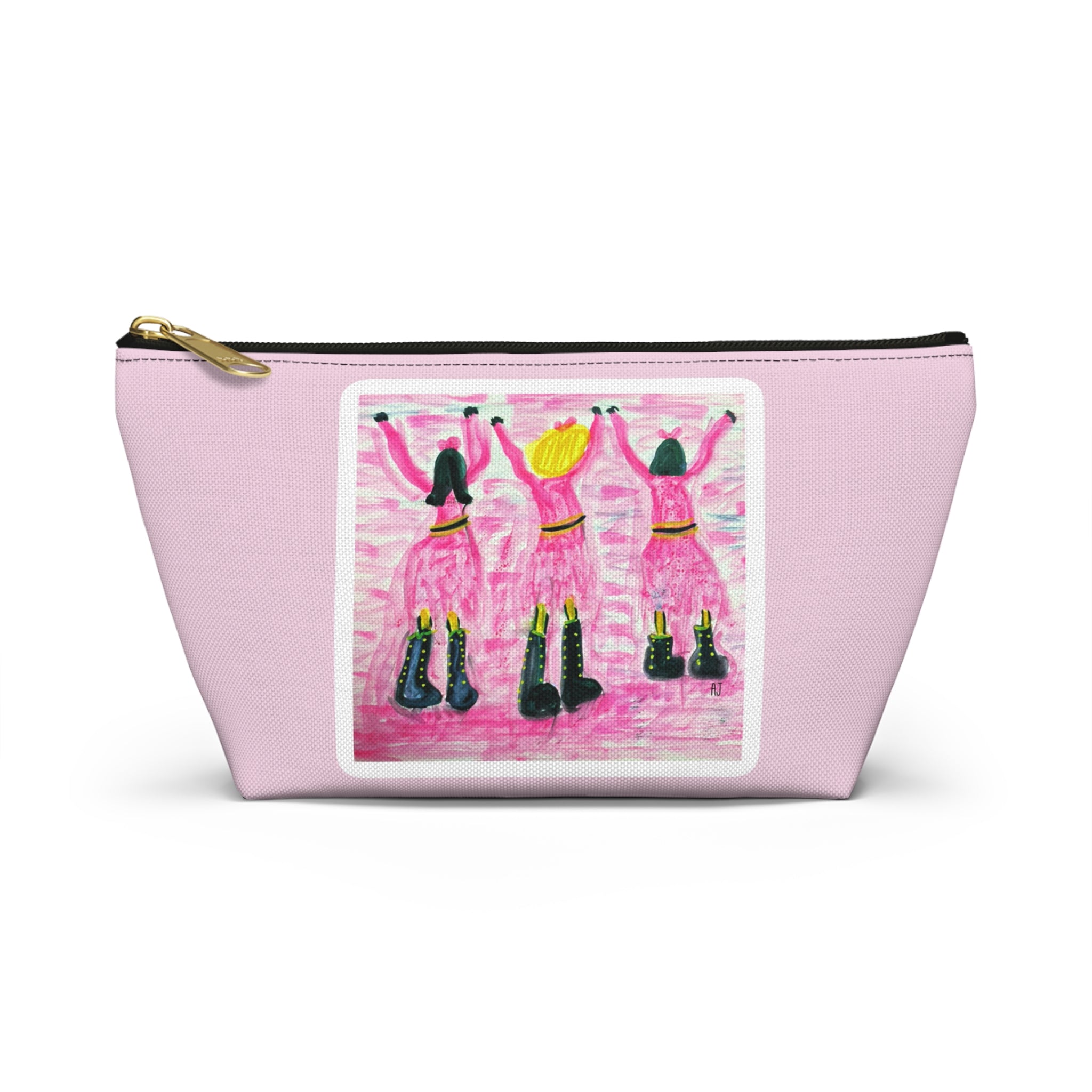 Pink Girl Gang Accessory Pouch — 'Bubble Gum Hills' T-Bottom Makeup Bag